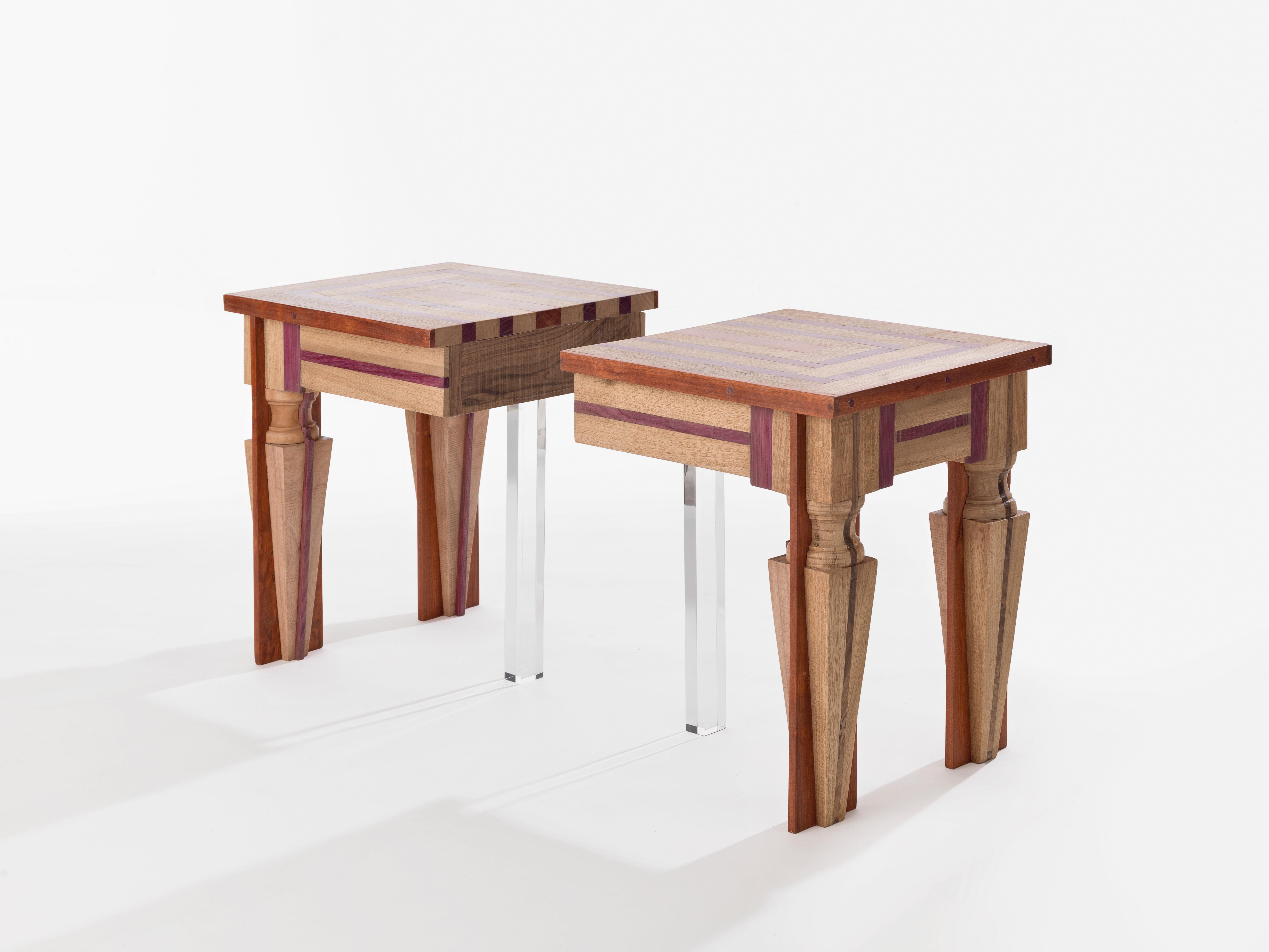 Post-Modern Just Contrast Side Table by Hillsideout For Sale
