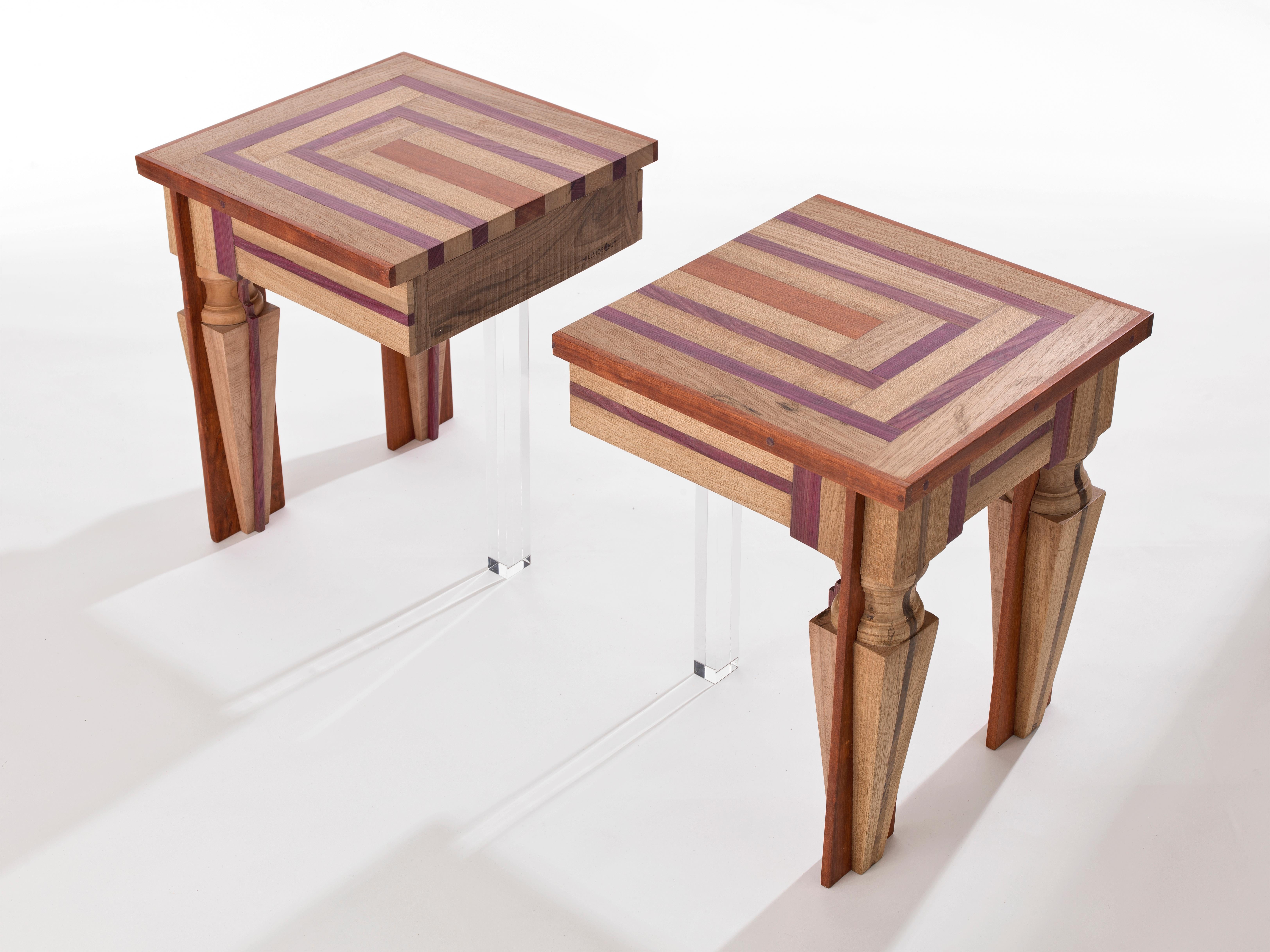 Italian Just Contrast Side Table by Hillsideout For Sale