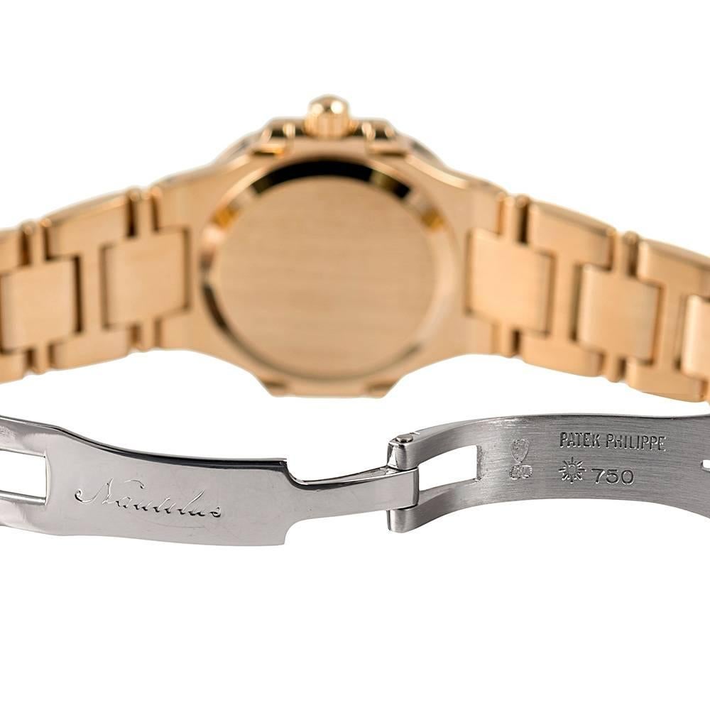 Patek Philippe Ladies Yellow Gold Nautilus Quartz Wristwatch Ref 4700 1