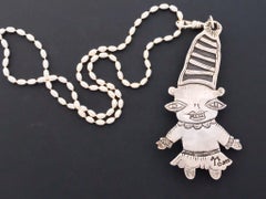 Just Thinking, Melanie Yazzie, ciondolo, Navajo, F*&k Off, argento sterling