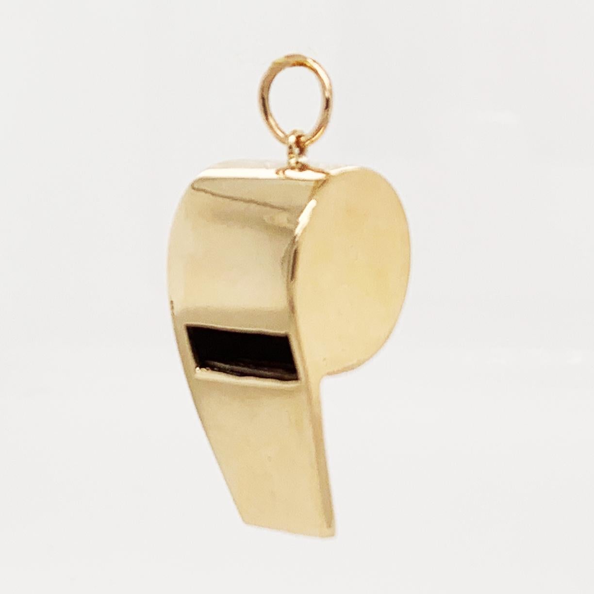 14k gold whistle necklace