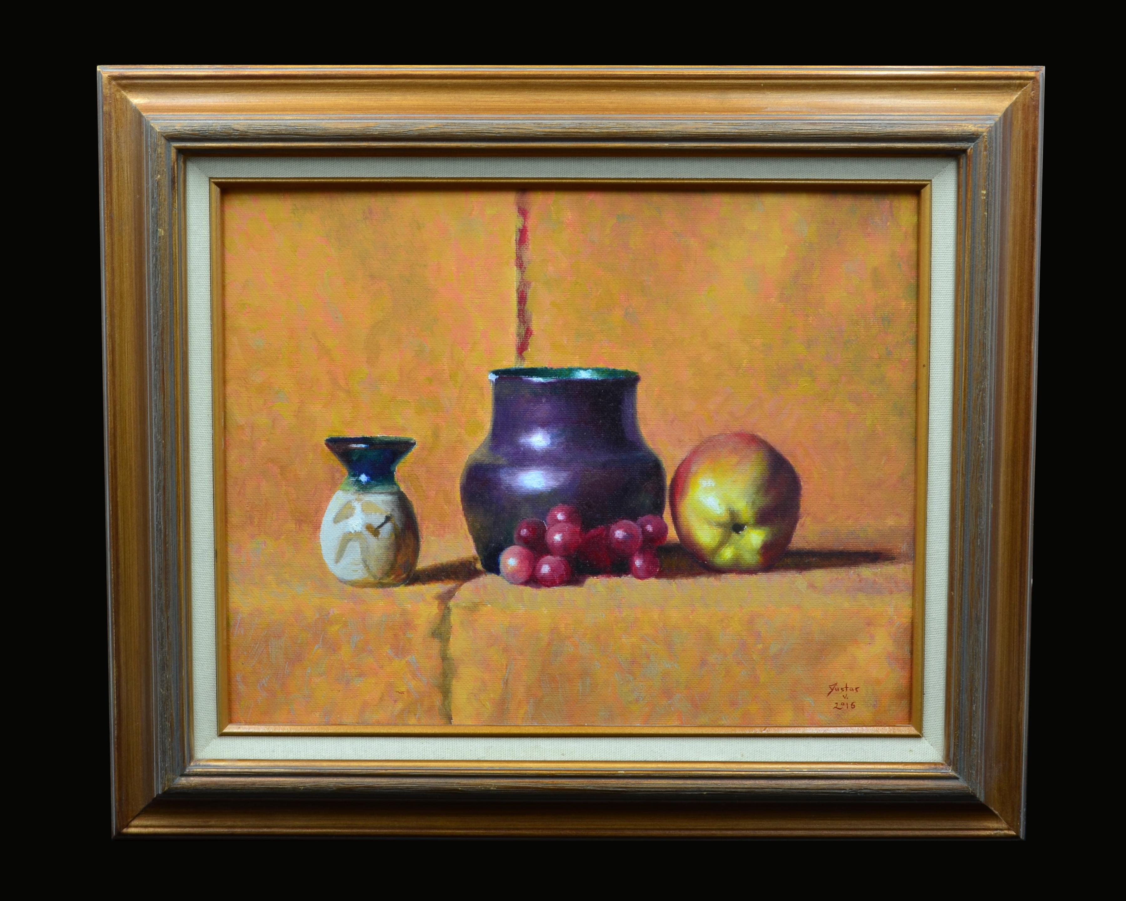 Justas Varpucanskis Still-Life Painting - Impressionist Still Life