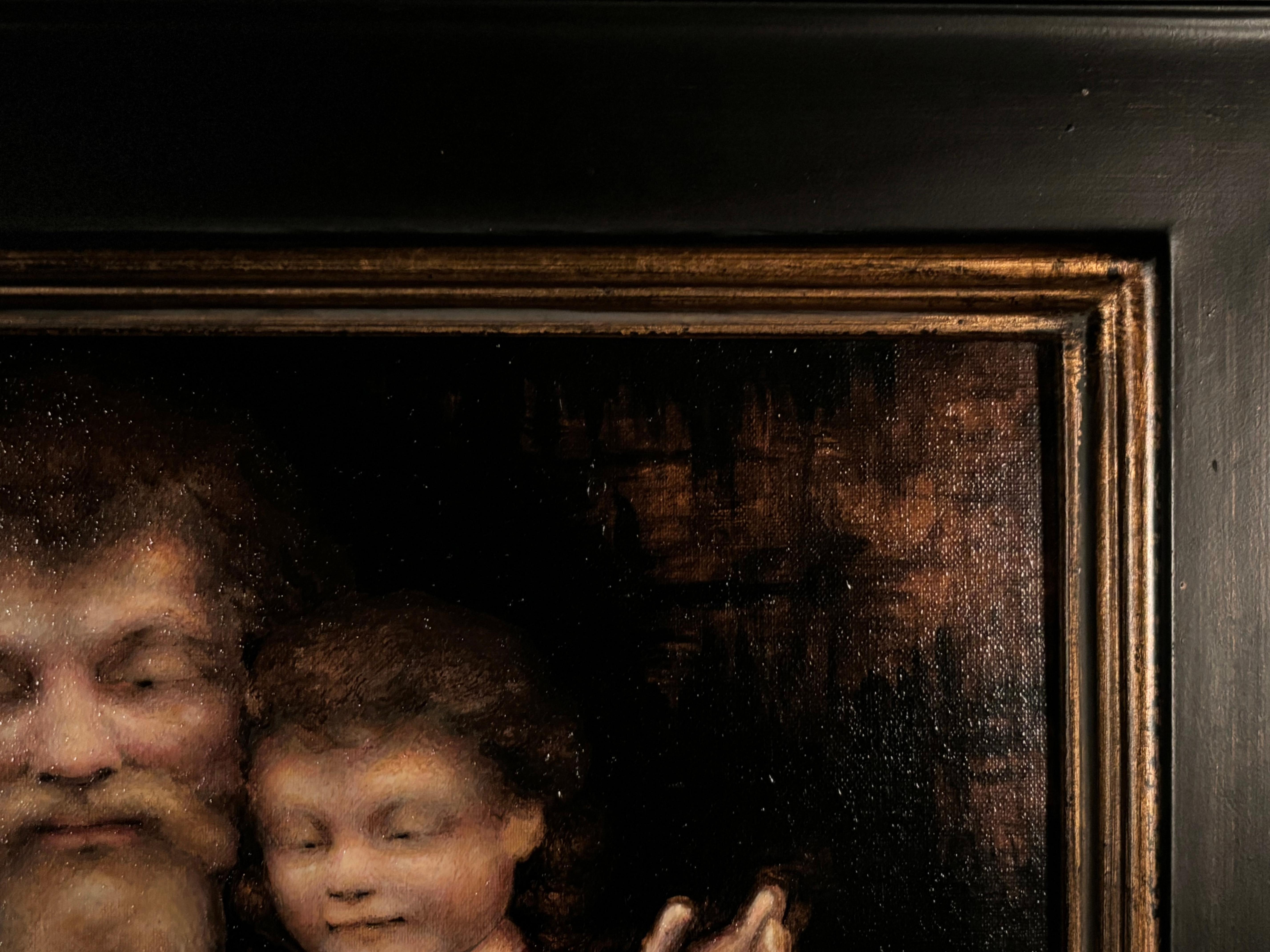 Sancte Ioseph – Painting von Justas Varpucanskis
