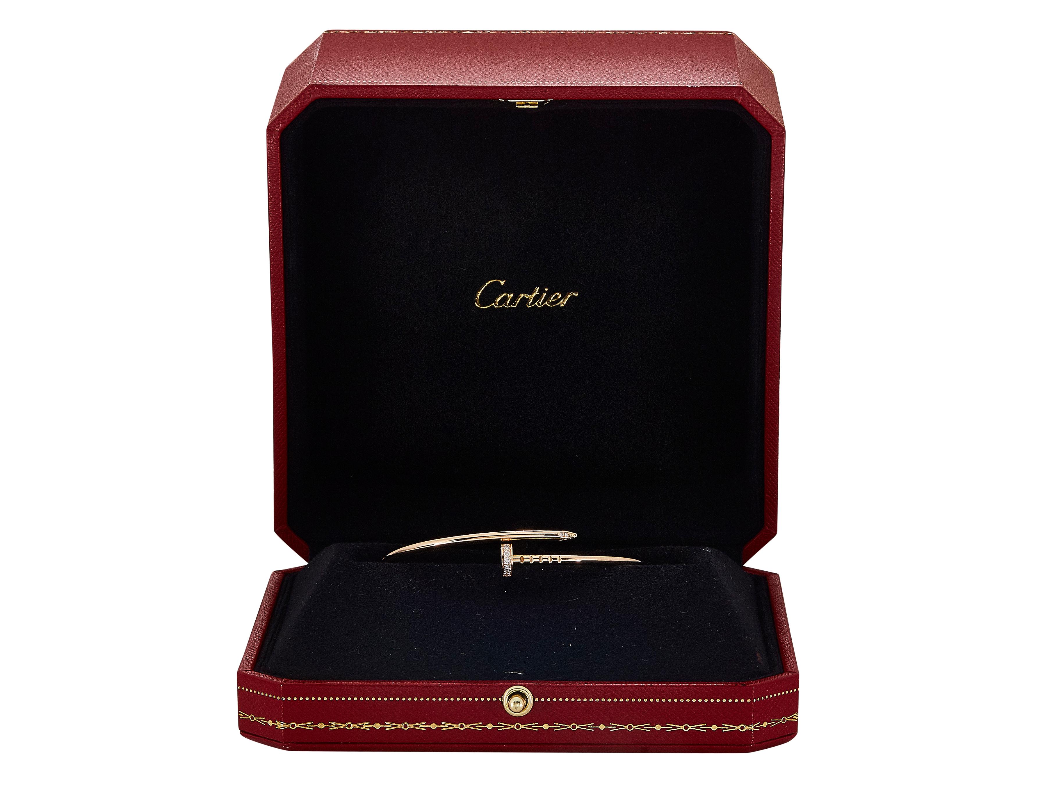 Juste un Clou Bracelet 18K Rose Gold Small Model Diamonds Size 16 im Zustand „Hervorragend“ im Angebot in New York, NY