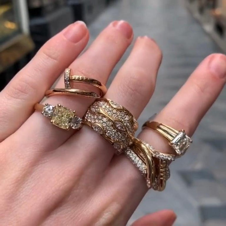 Rose Gold Juste Un Clou Ring Diamond Diamond Set Juste Un Clou