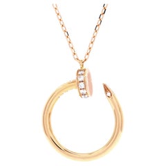 Juste un Clou Pendant Necklace 18K Rose Gold with Diamonds