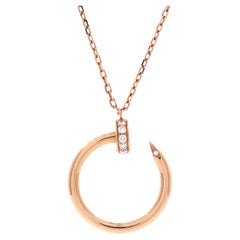 Juste un Clou Pendant Necklace 18K Rose Gold with Diamonds