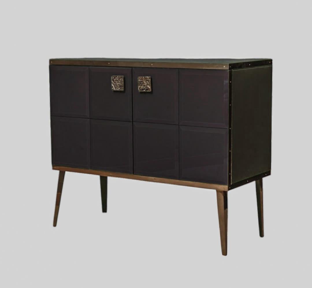 Justfurnituress Masterpiece Luxury Bar Cabinet Handmade Decorated Glass In condizioni Nuovo in vendita a Guazzora, IT