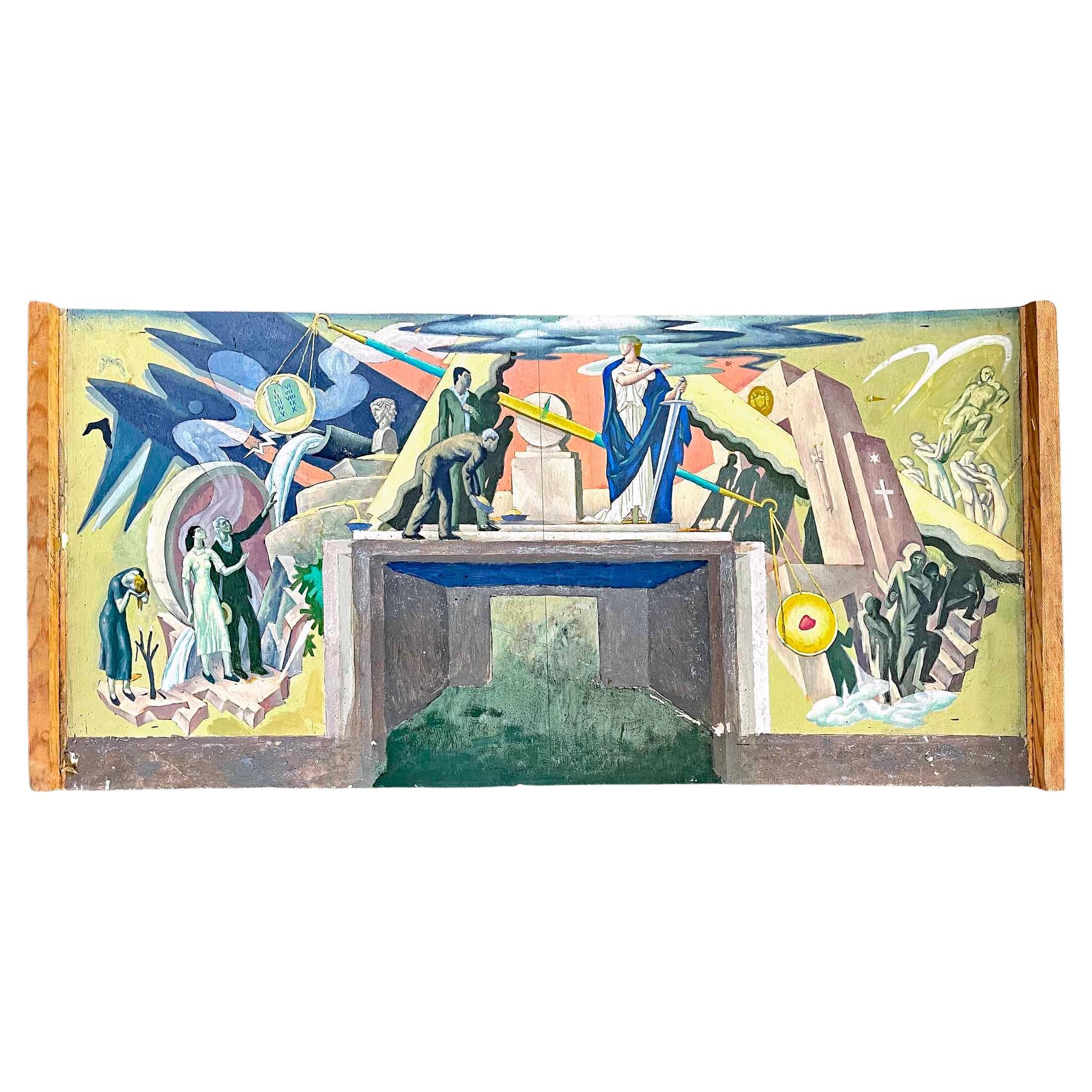 "Giustizia trionfante", studio murale per il tribunale di Queens, NY, circa 1941-42