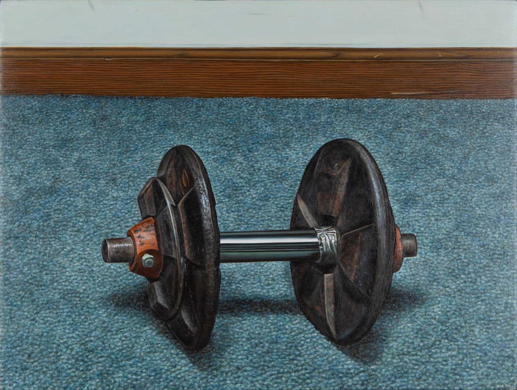 Justin Allen Still-Life Painting – Gewicht auf Teppichboden
