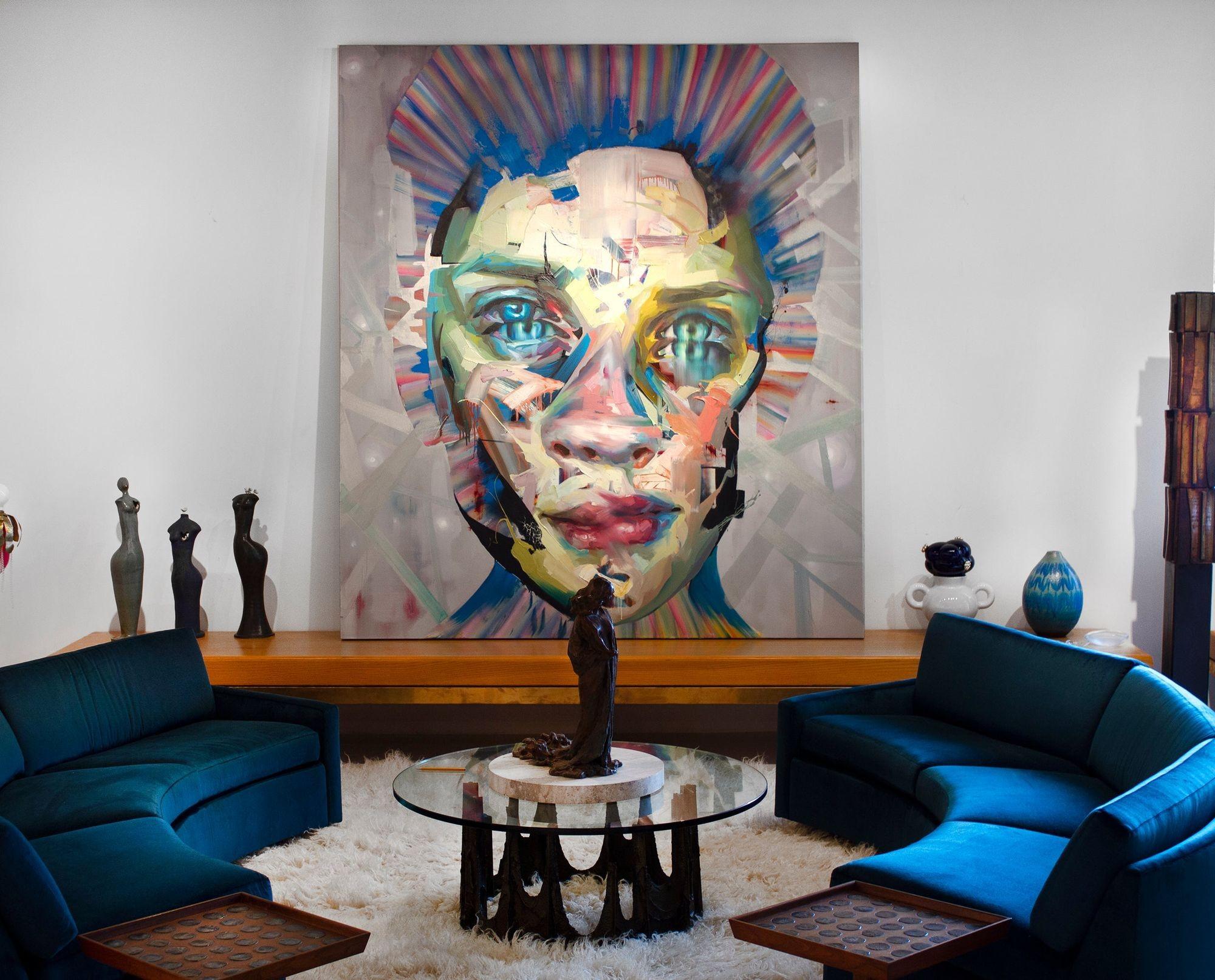 Justin Bower Abstract Oil Painting on Canvas 'Fractal Event' Monumental Scale For Sale 3