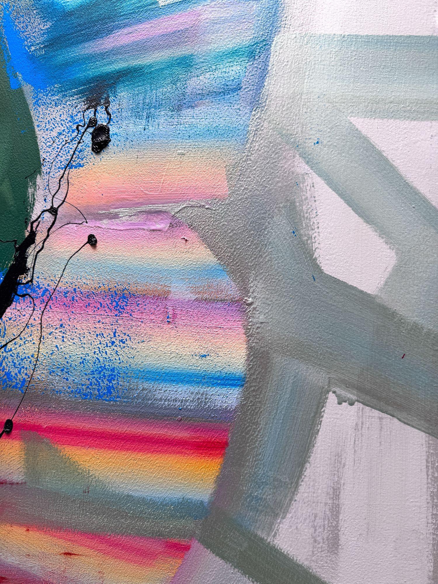 Justin Bower Abstract Oil Painting on Canvas 'Fractal Event' Monumental Scale For Sale 7