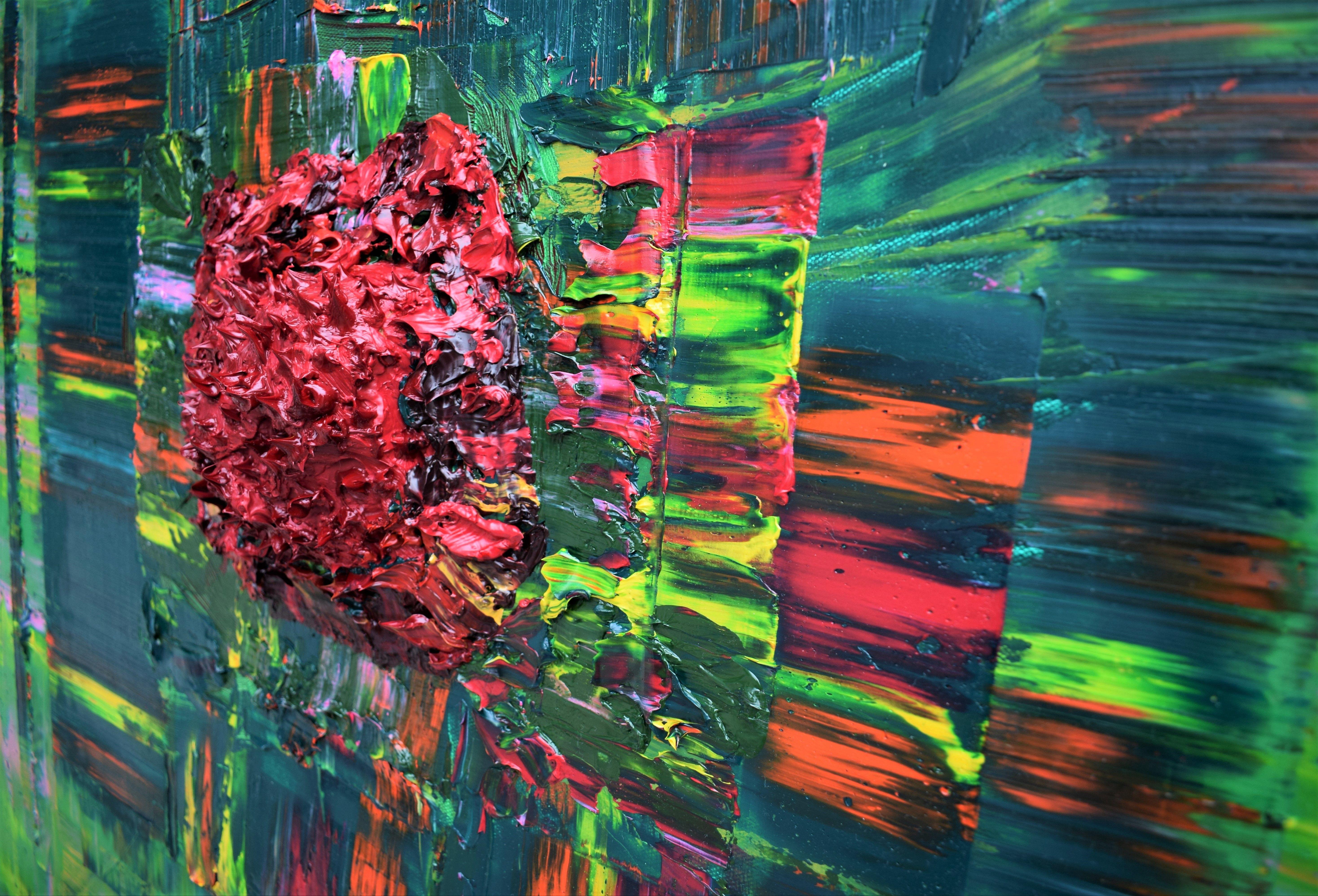 Costretto, Pittura, Olio su tela - Painting di Justin Brown
