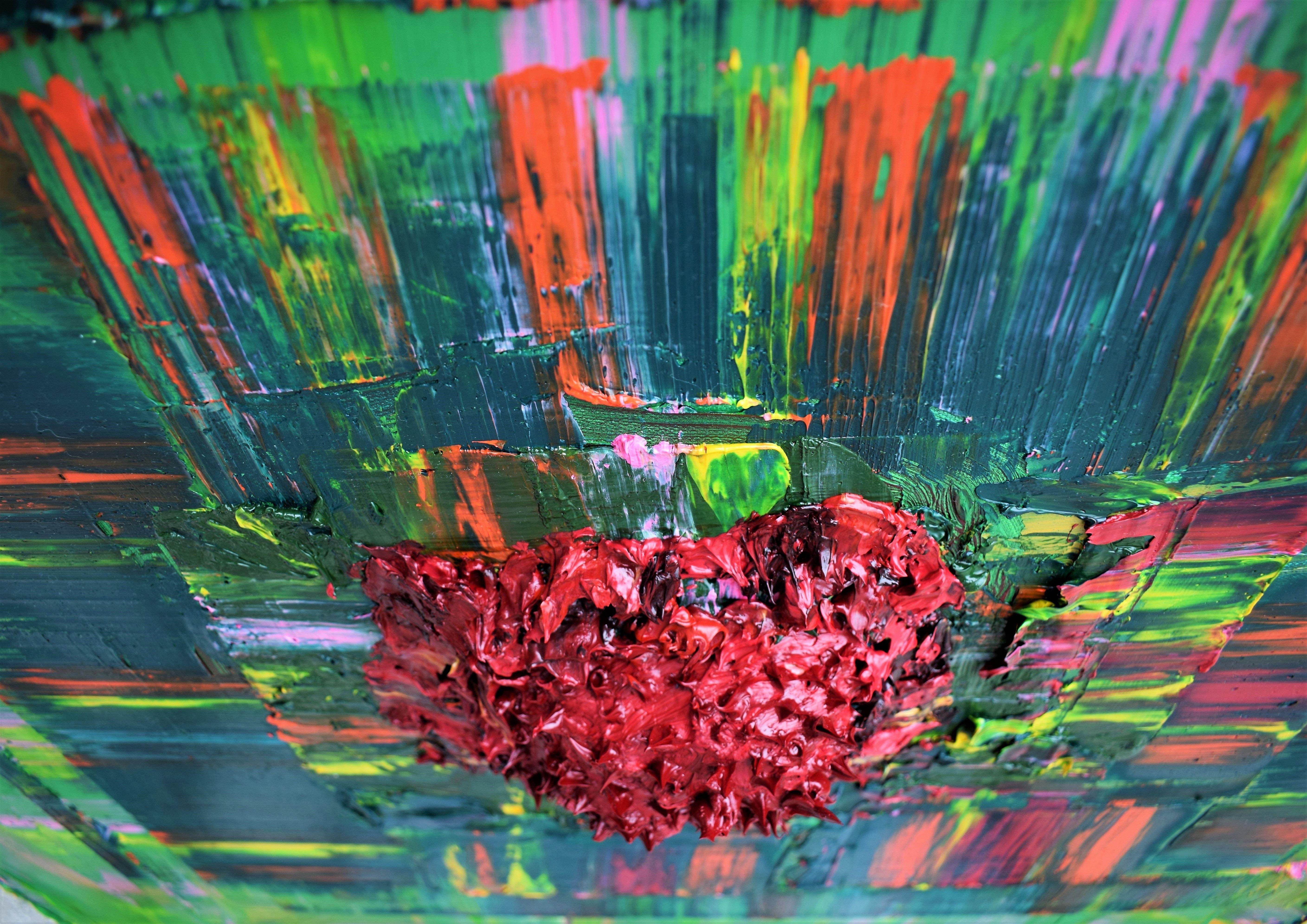 Costretto, Pittura, Olio su tela - Painting Astratto di Justin Brown