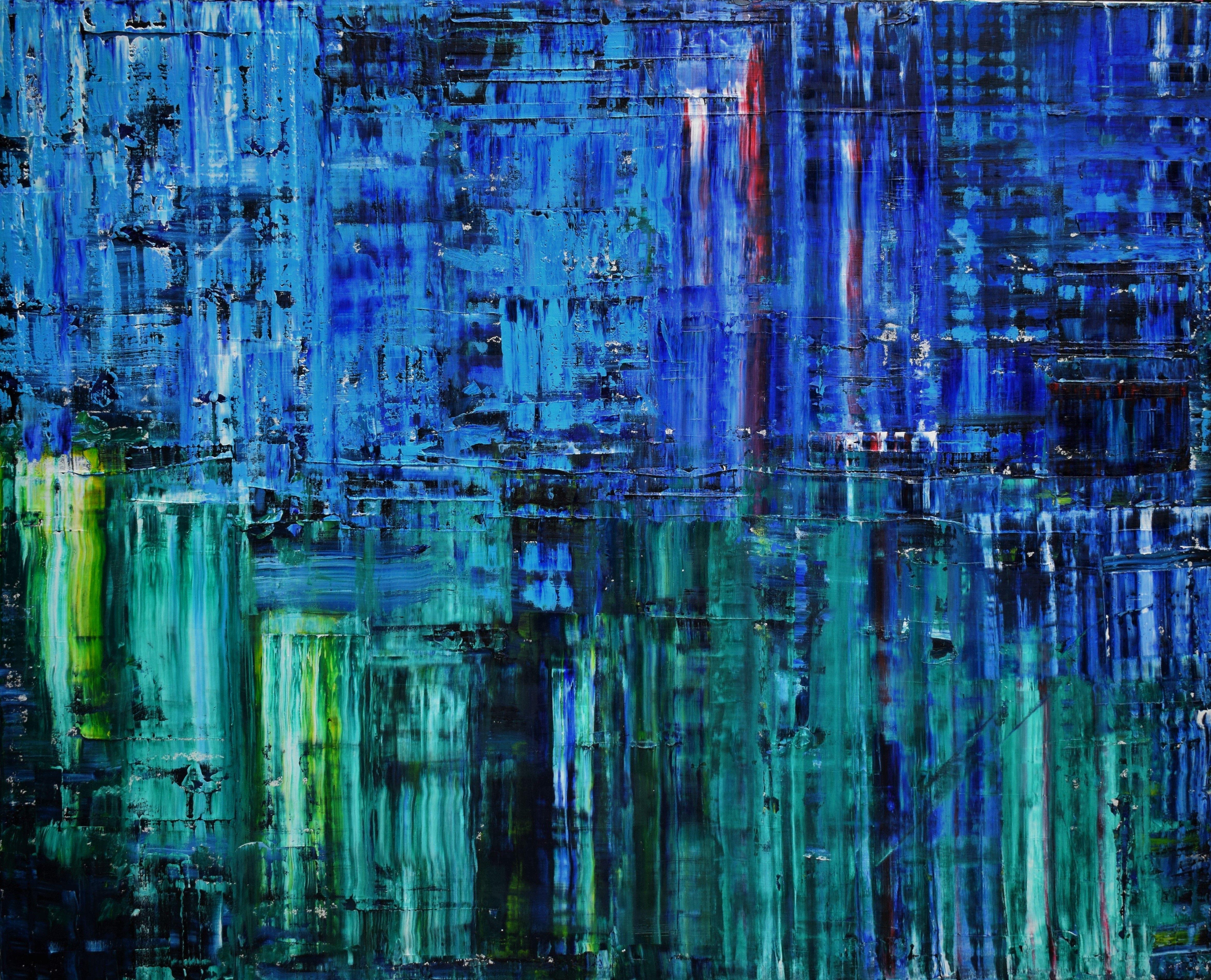 Abstract Painting di Justin Brown - Leviathan, Pittura, Olio su tela