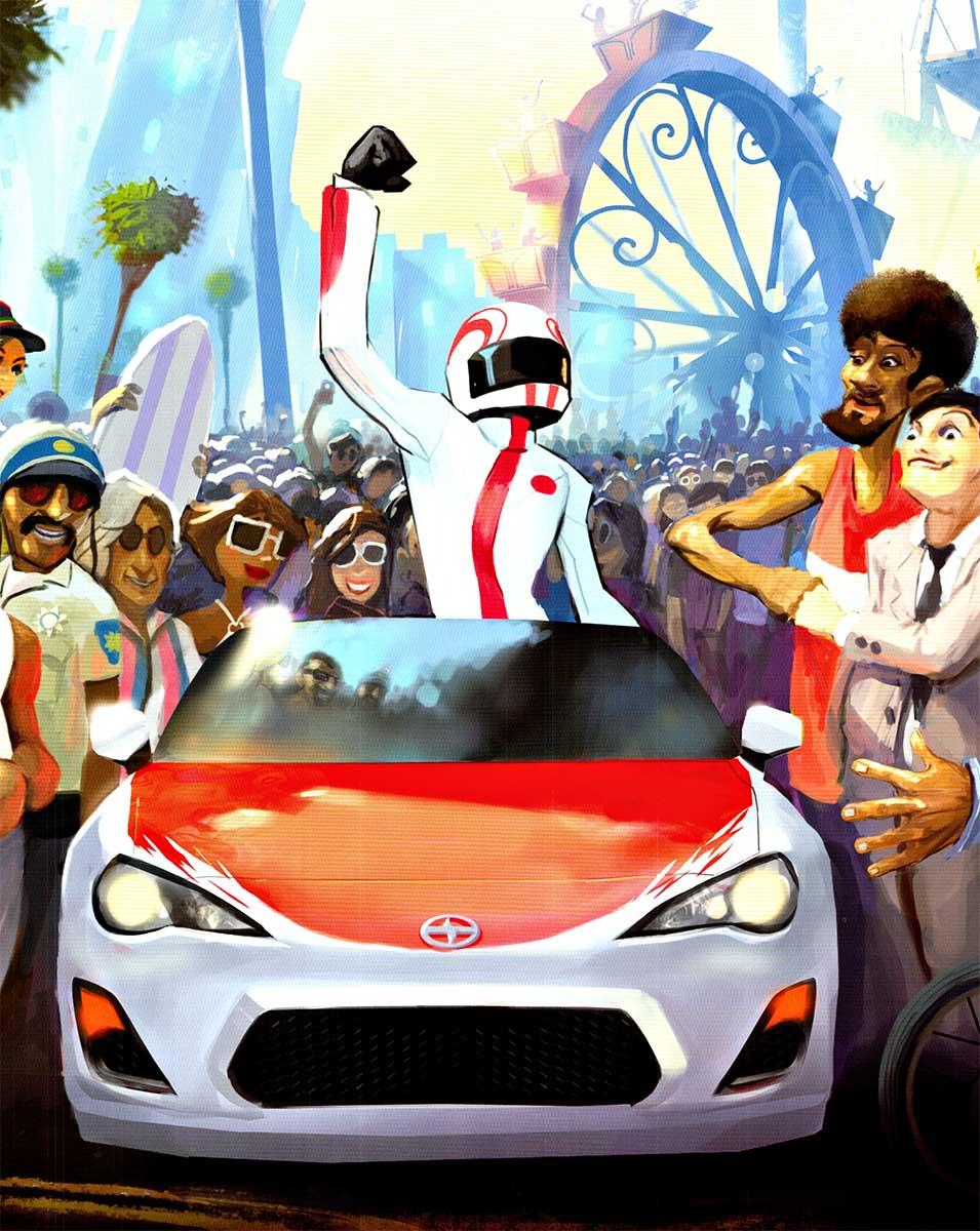 Original Toyota Grand Prix of Long Beach original 2012 event poster - Gray Figurative Print by Justin Bua