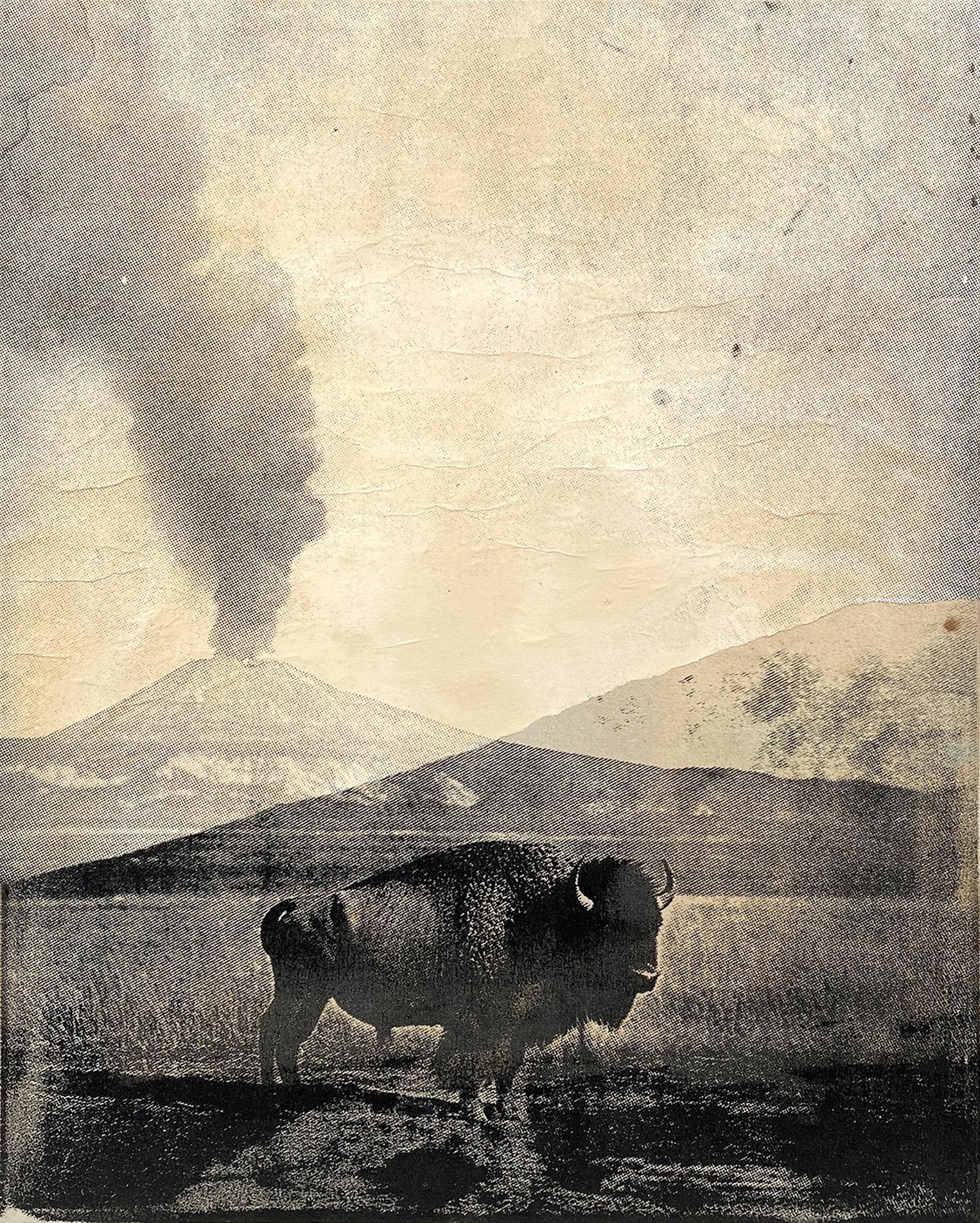 Comment l'Ouest était 043 - Mixed Media Art de Justin Colt Beckman