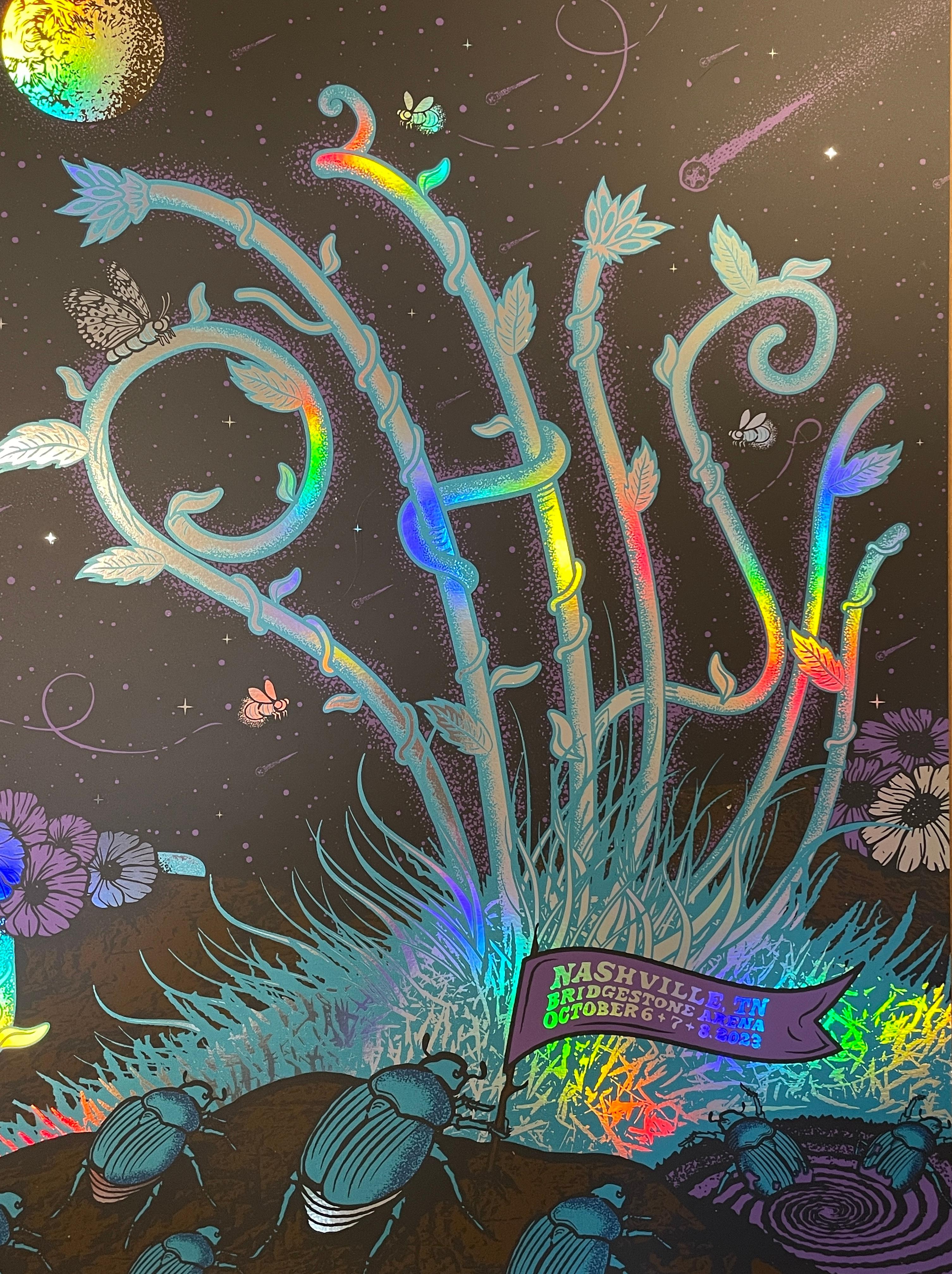 Phish Tour Print Nashville Tennessee by Justin Helton on Rainbow Foil Art Paper  For Sale 3