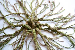 Roperoot 1: Verde y marrón, escultura original postminimalista