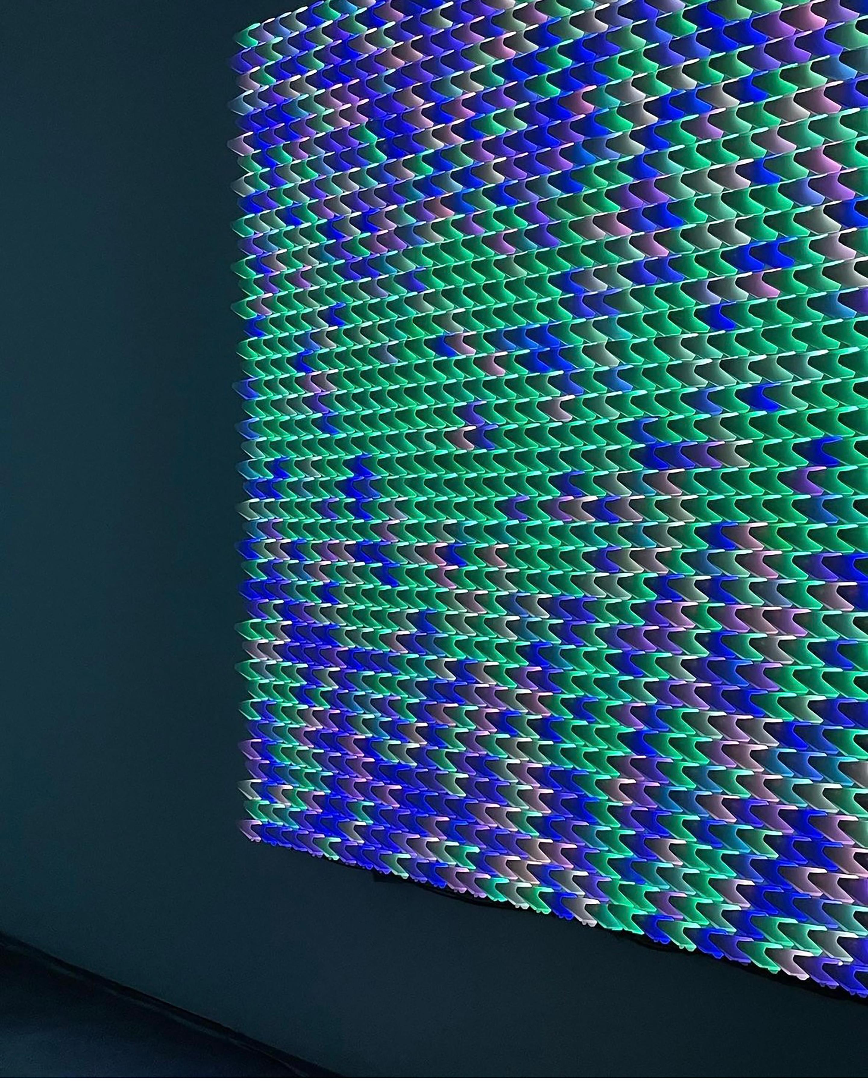 « Dragon Scales » - Sculpture lumineuse et vidéo en vente 4