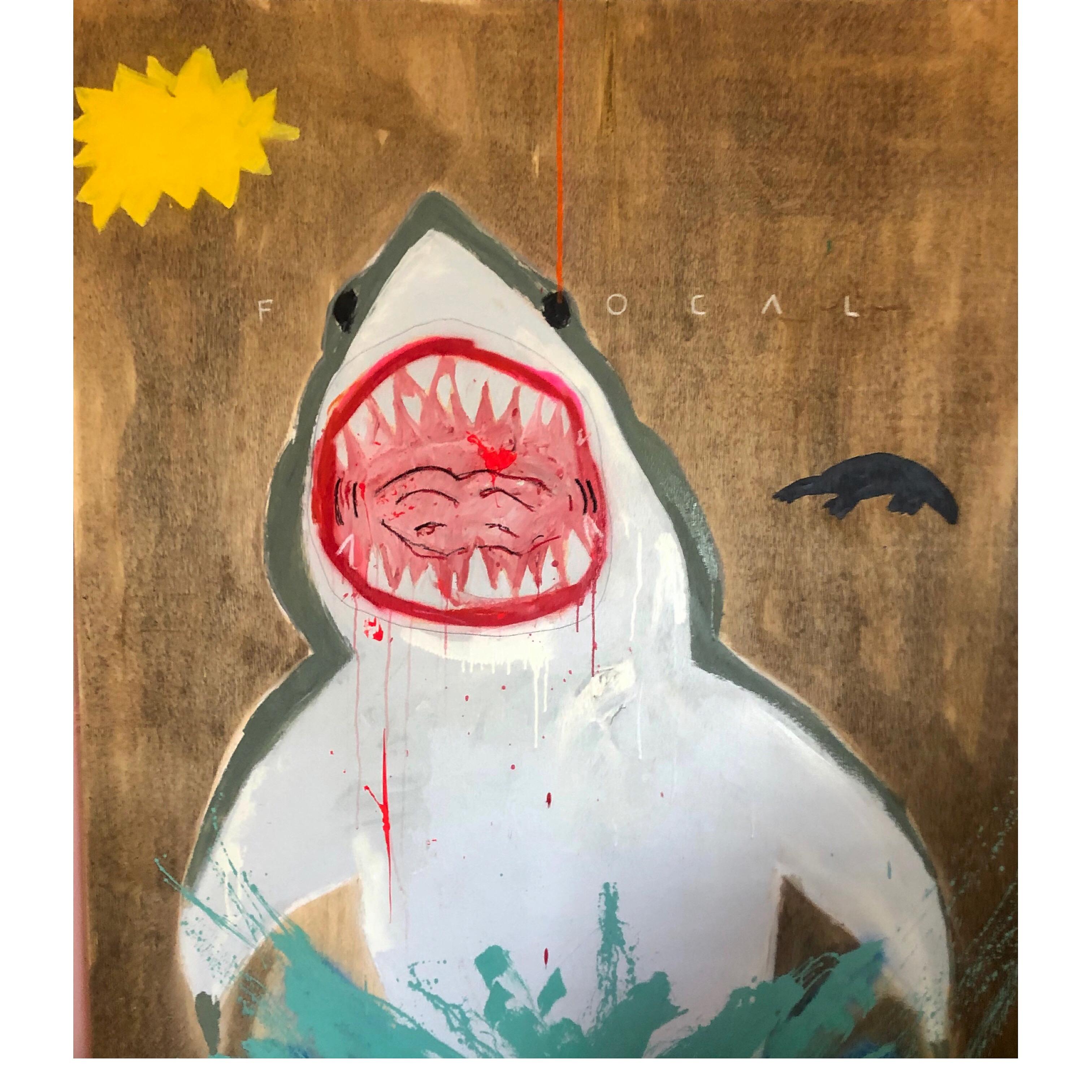 Breaching For The Stars, 2020, Mixed Media on Wood