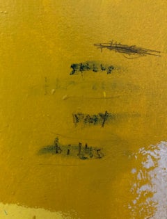 JUSTIN LYONS "Skills Pay Bills" large contemporary yellow pop painting