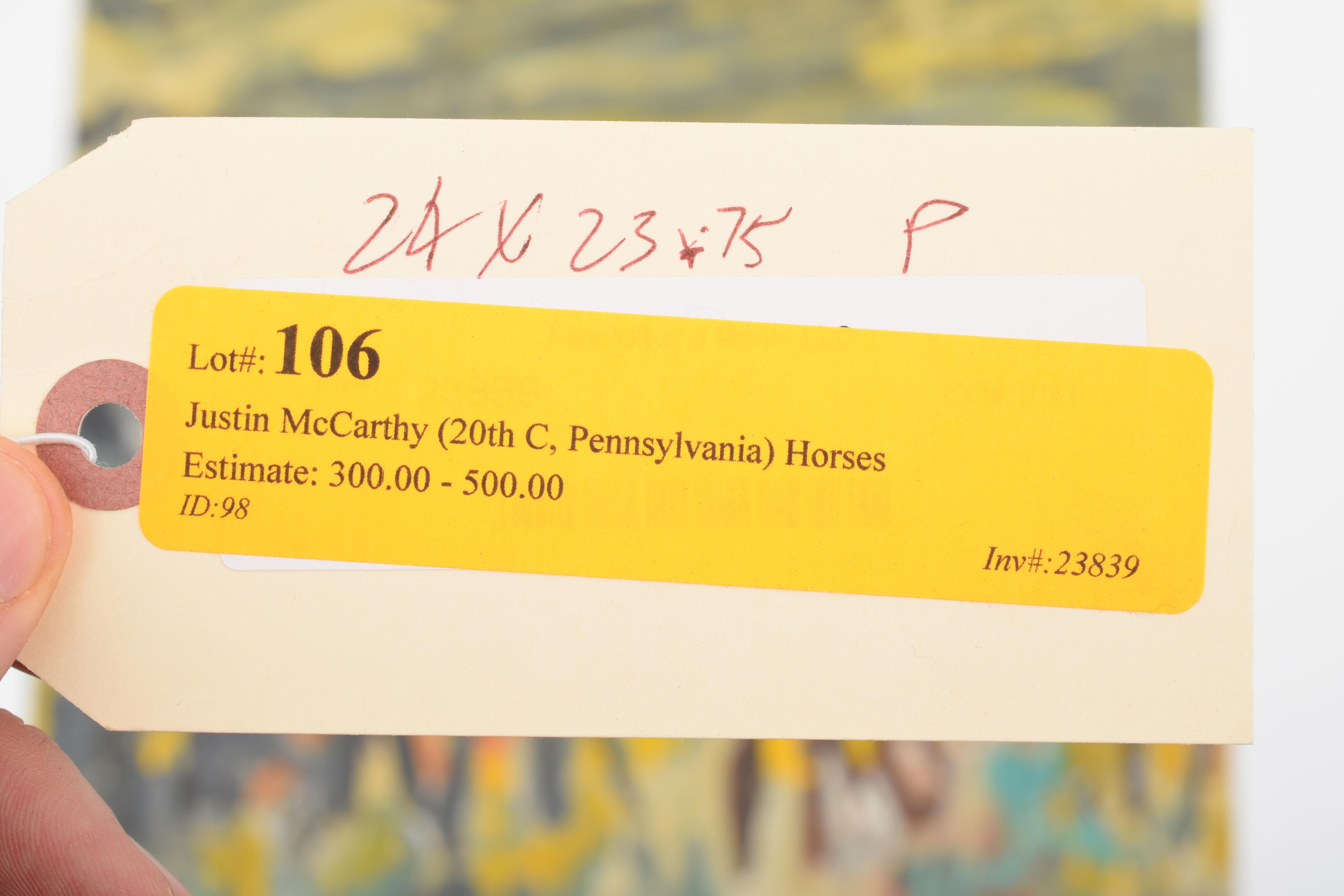 Justin McCarthy, Pferdegemälde, Art brut, Künstler im Angebot 1