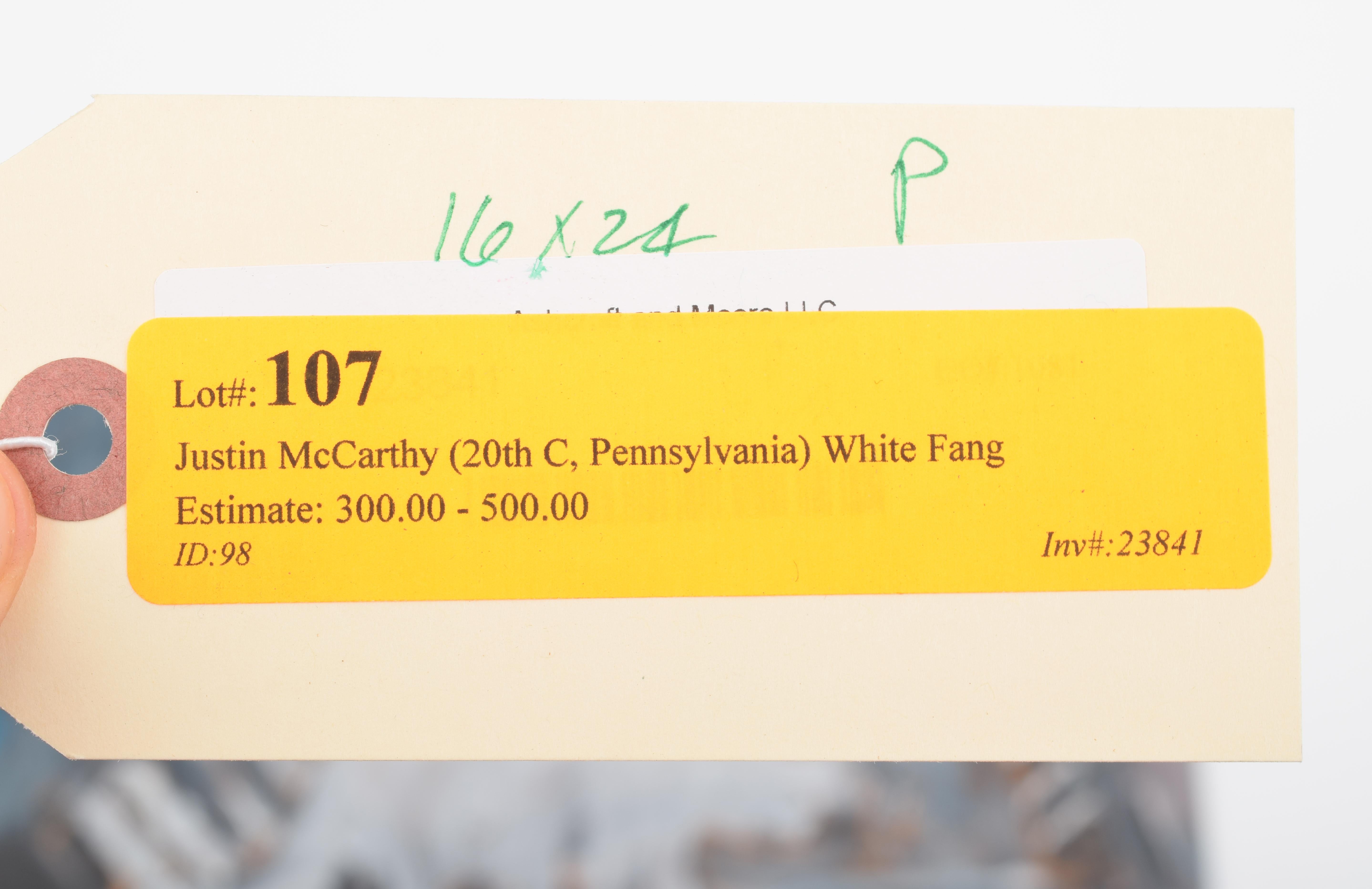 Justin McCarthy Gemälde WHITE FANG , Outsider Art im Angebot 2