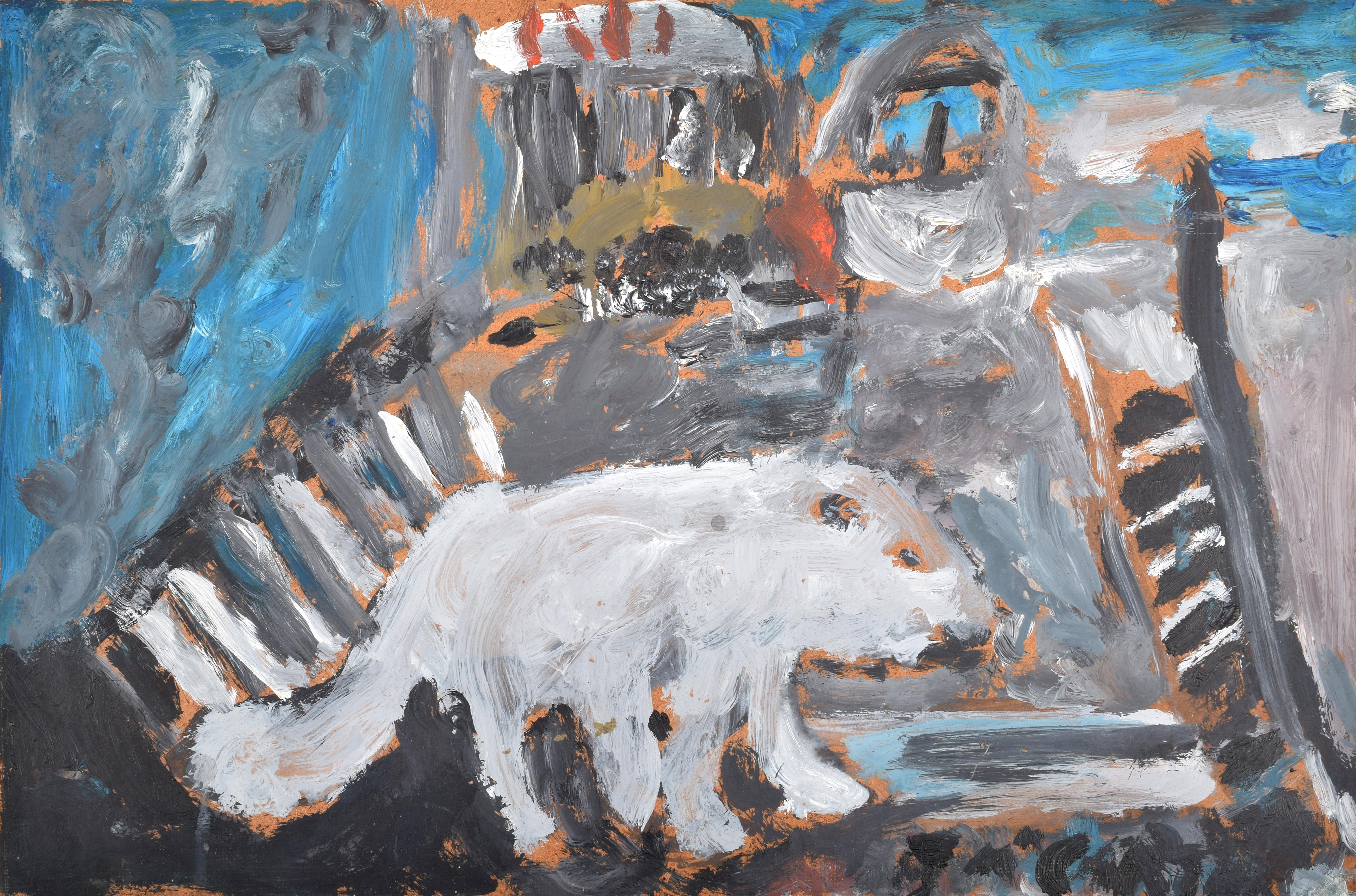 Justin McCarthy Pintura WHITE FANG , Arte Outsider