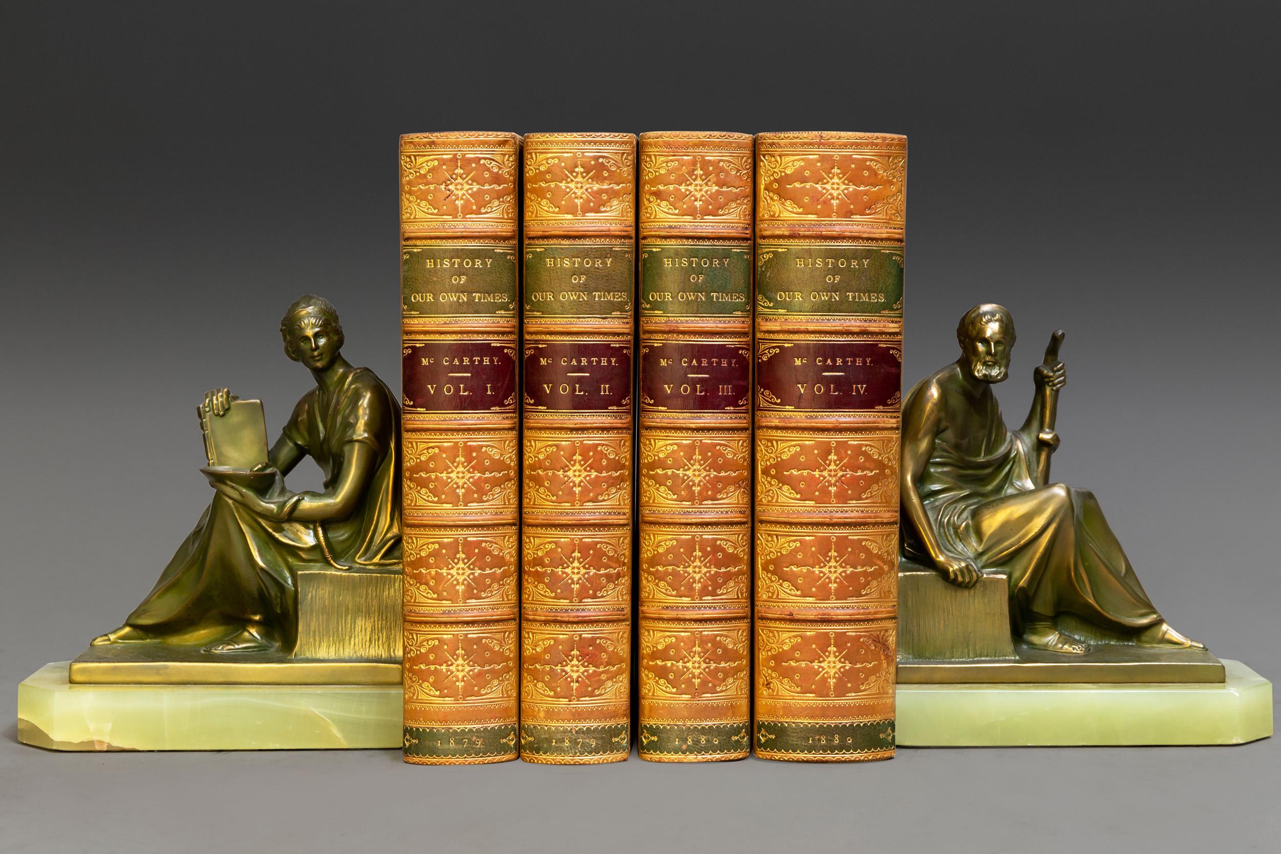4 Volumes

From The Accession Of Queen Victoria To The Berlin Congress. 

Bound in Full Tan Calf By Zaehnsdorf, Marbled Edges, Raised Bands, Ornate Gilt On Spines.

Published: London: Chatto & Windus 1879.