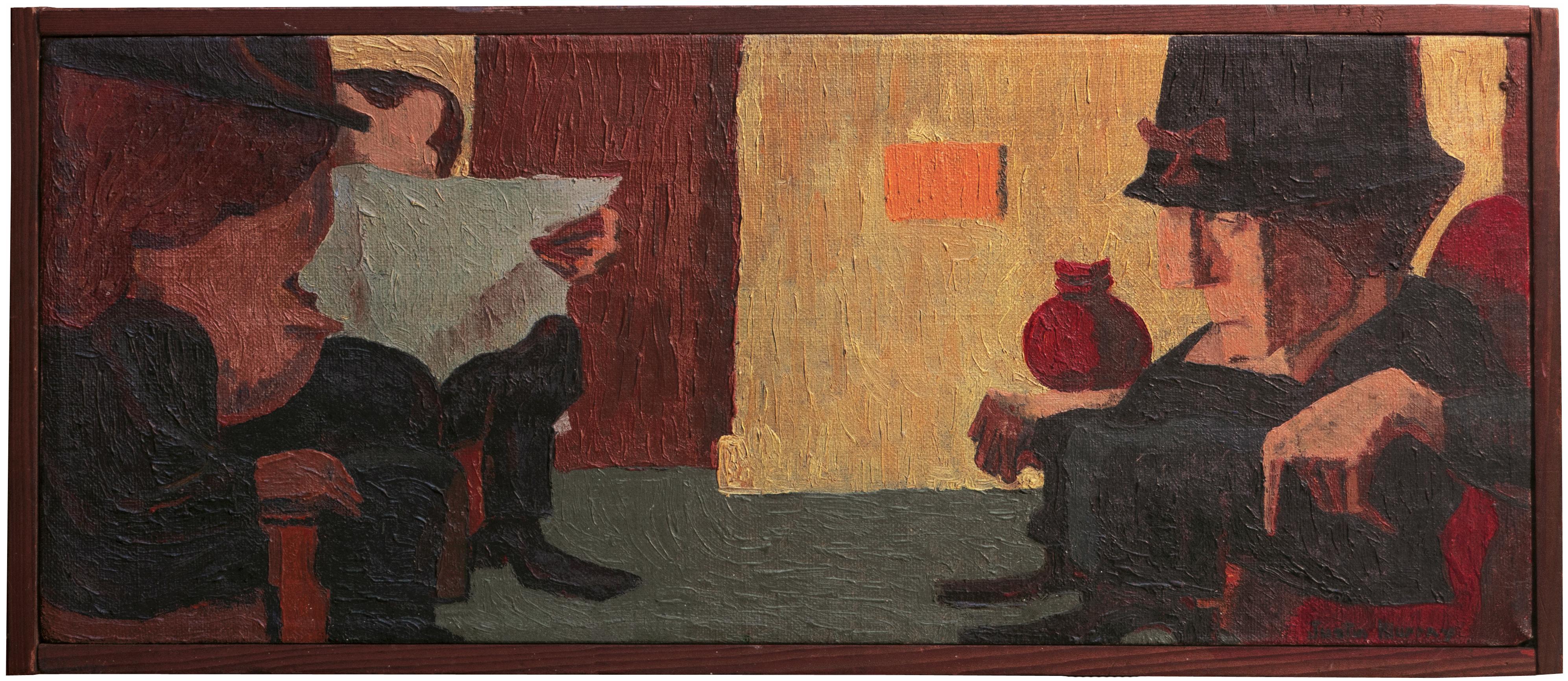 'The Doctor's Office', WPA, San Francisco, Chouinard, SFMA, Oakland Museum, SFAA - Painting by Justin Murray