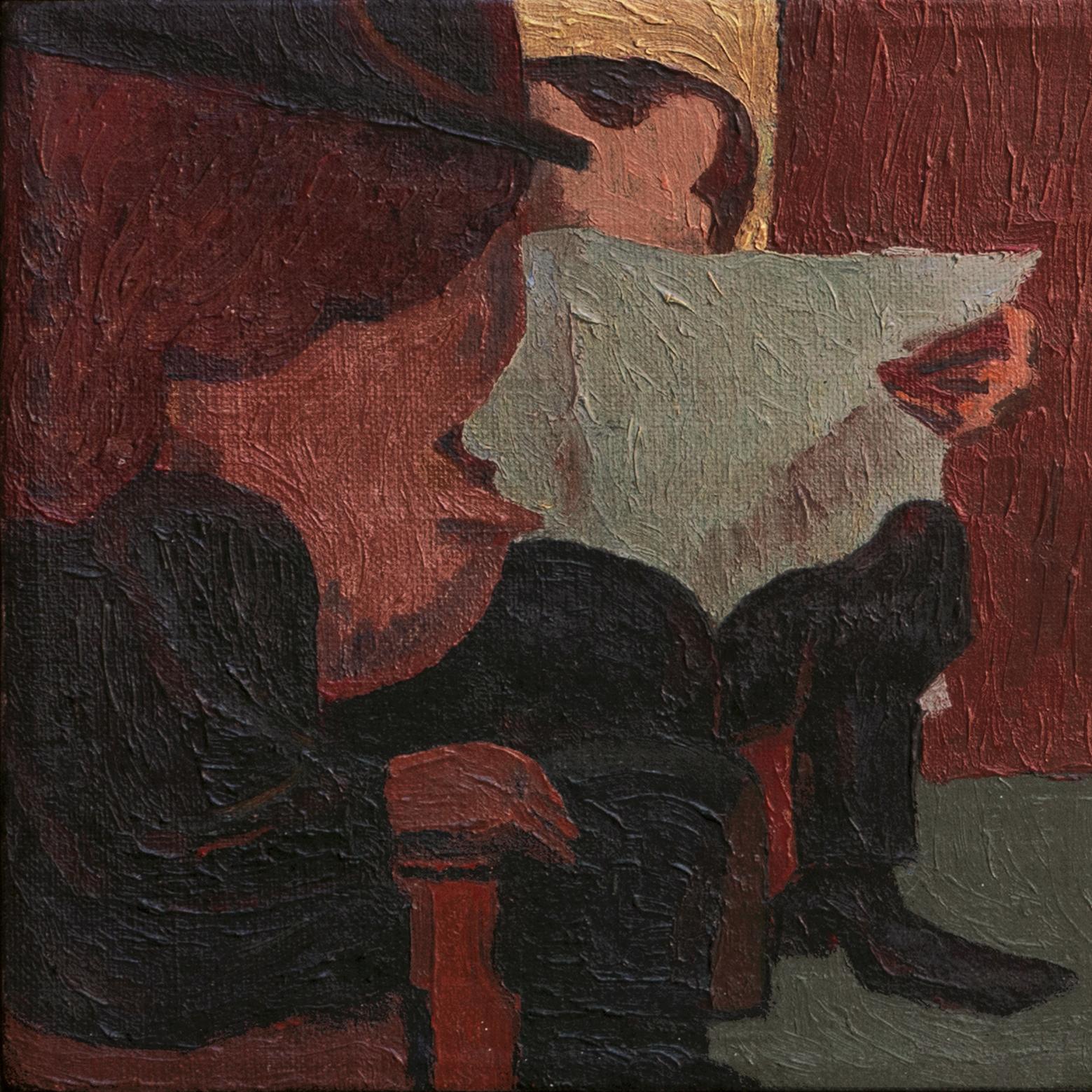 'The Doctor's Office', WPA, San Francisco, Chouinard, SFMA, Oakland Museum, SFAA - Black Interior Painting by Justin Murray
