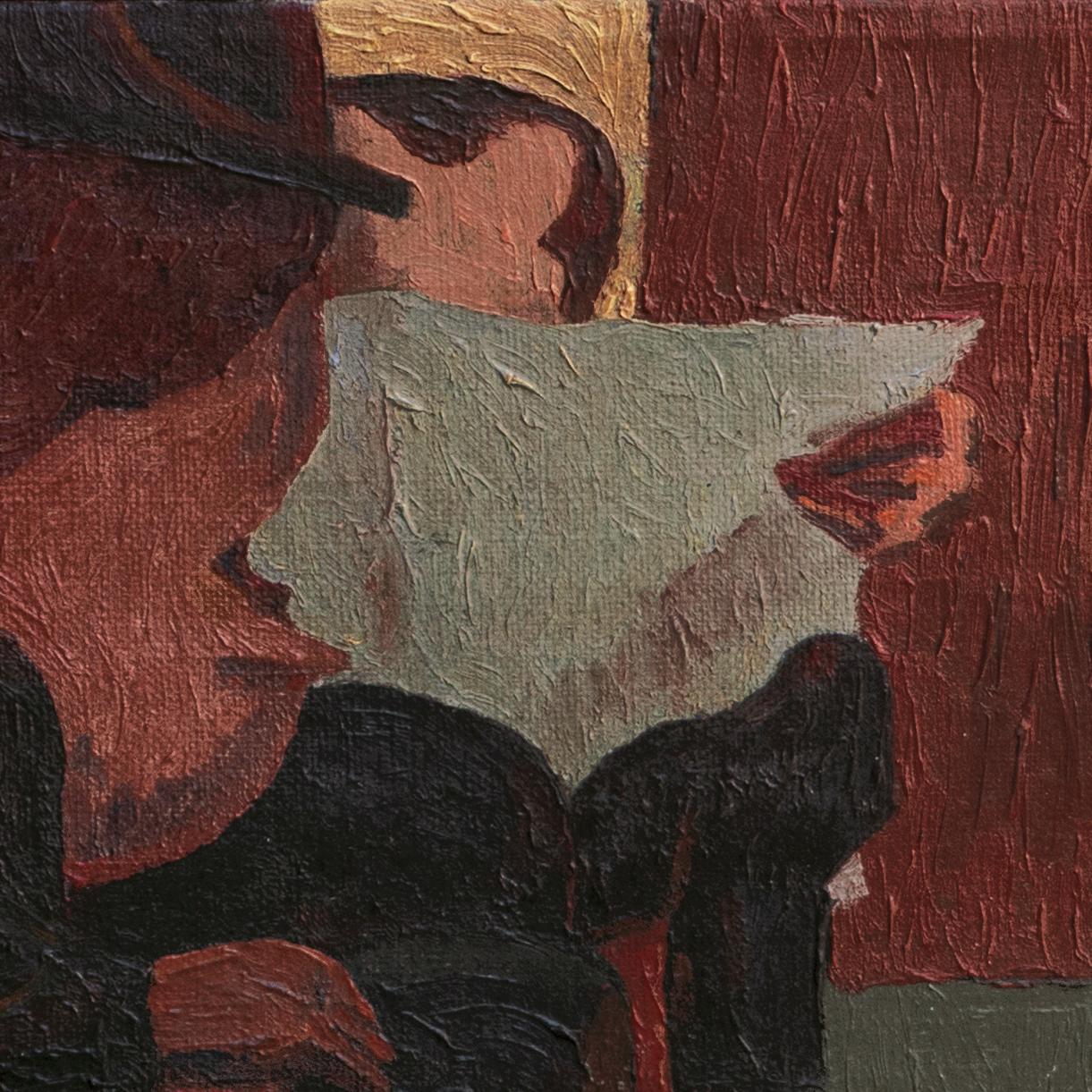 Signed lower right, 'Justin Murray' (American, 1912-1987), titled, verso, 'The Doctor's Office' and painted circa 1945.
Framed dimensions: 9¼ x 1½ x 21 inches.

Born in Minneapolis, Justin Murray moved to Alameda, California in 1928. In 1933, after