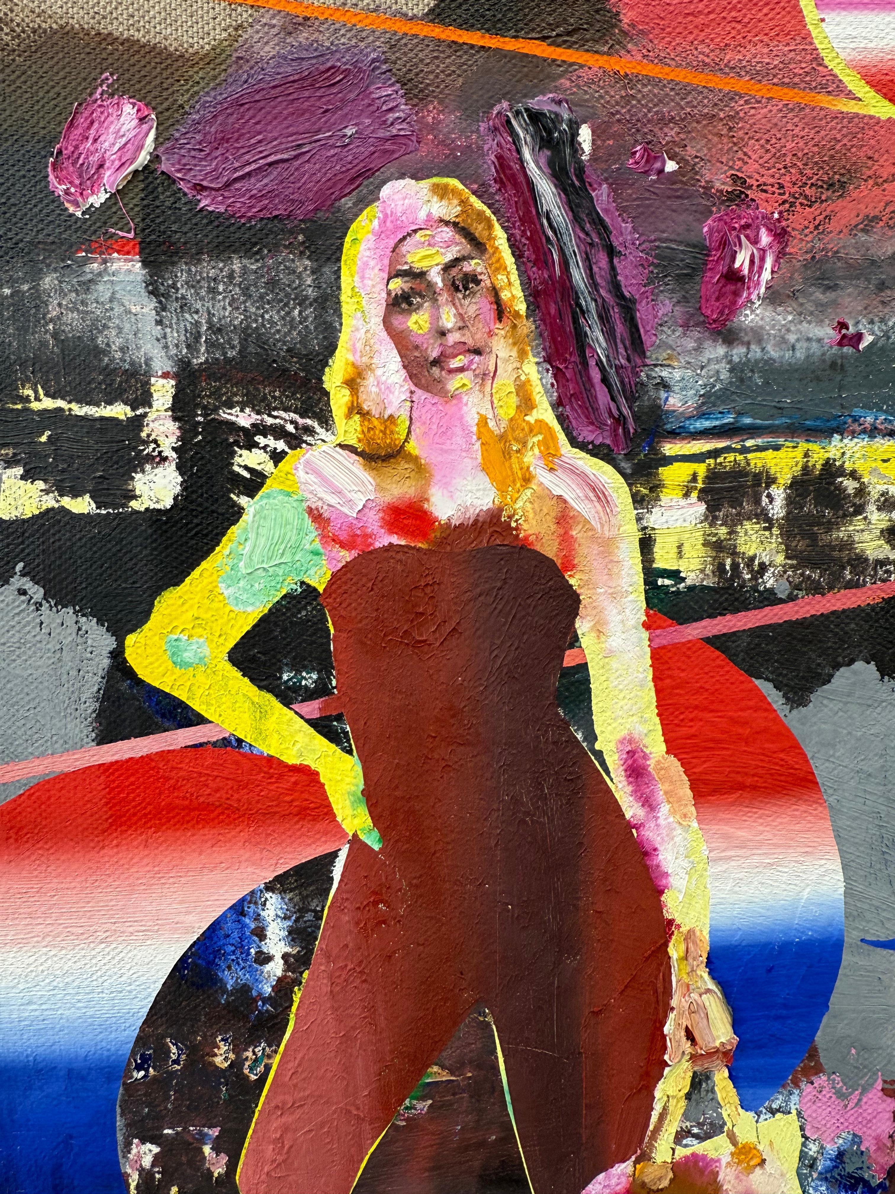 Disintegrate My Blue Skies - Abstract Painting by Justin Price