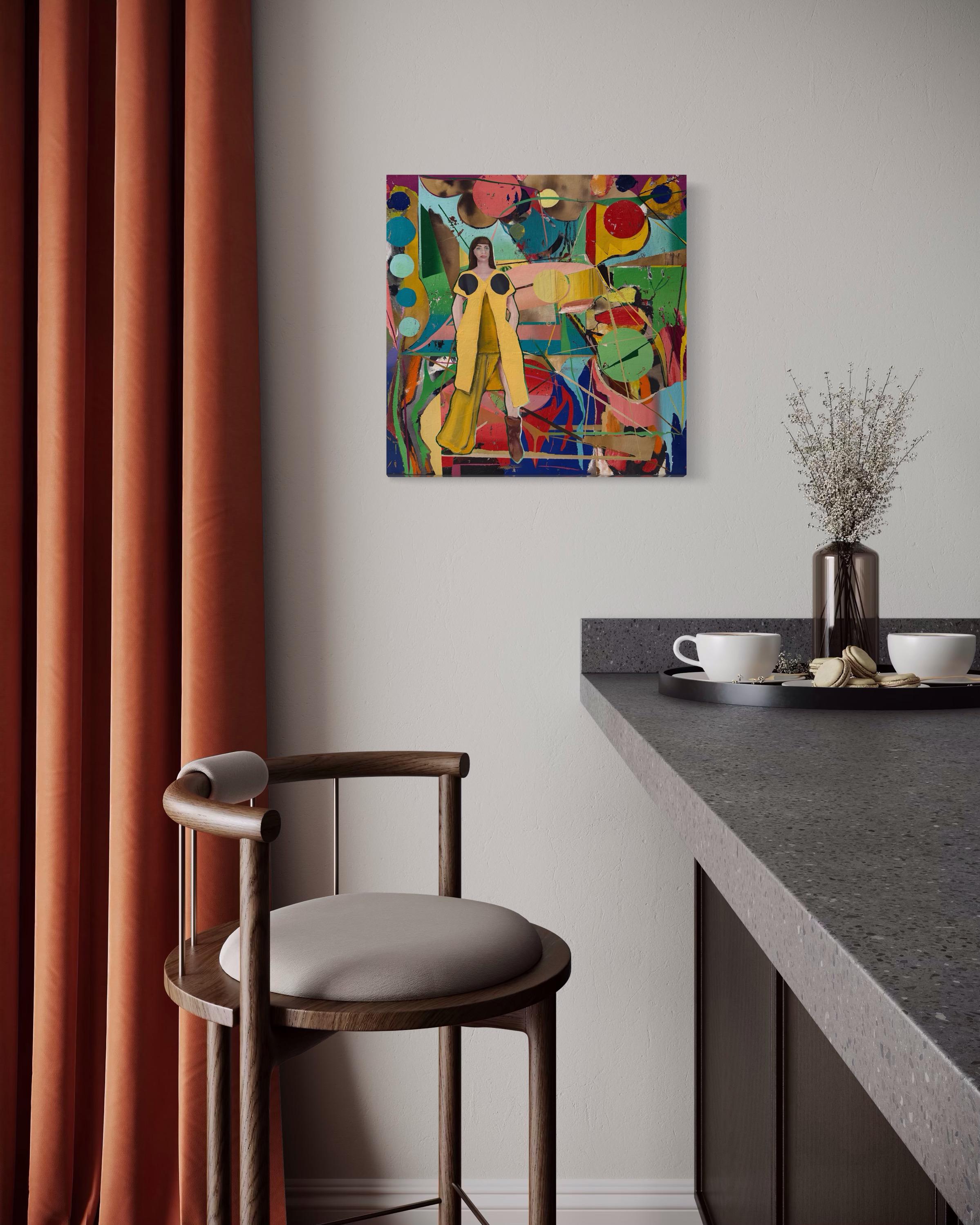 Wearing Rick Owens in West Hollywood - Abstract Painting by Justin Price