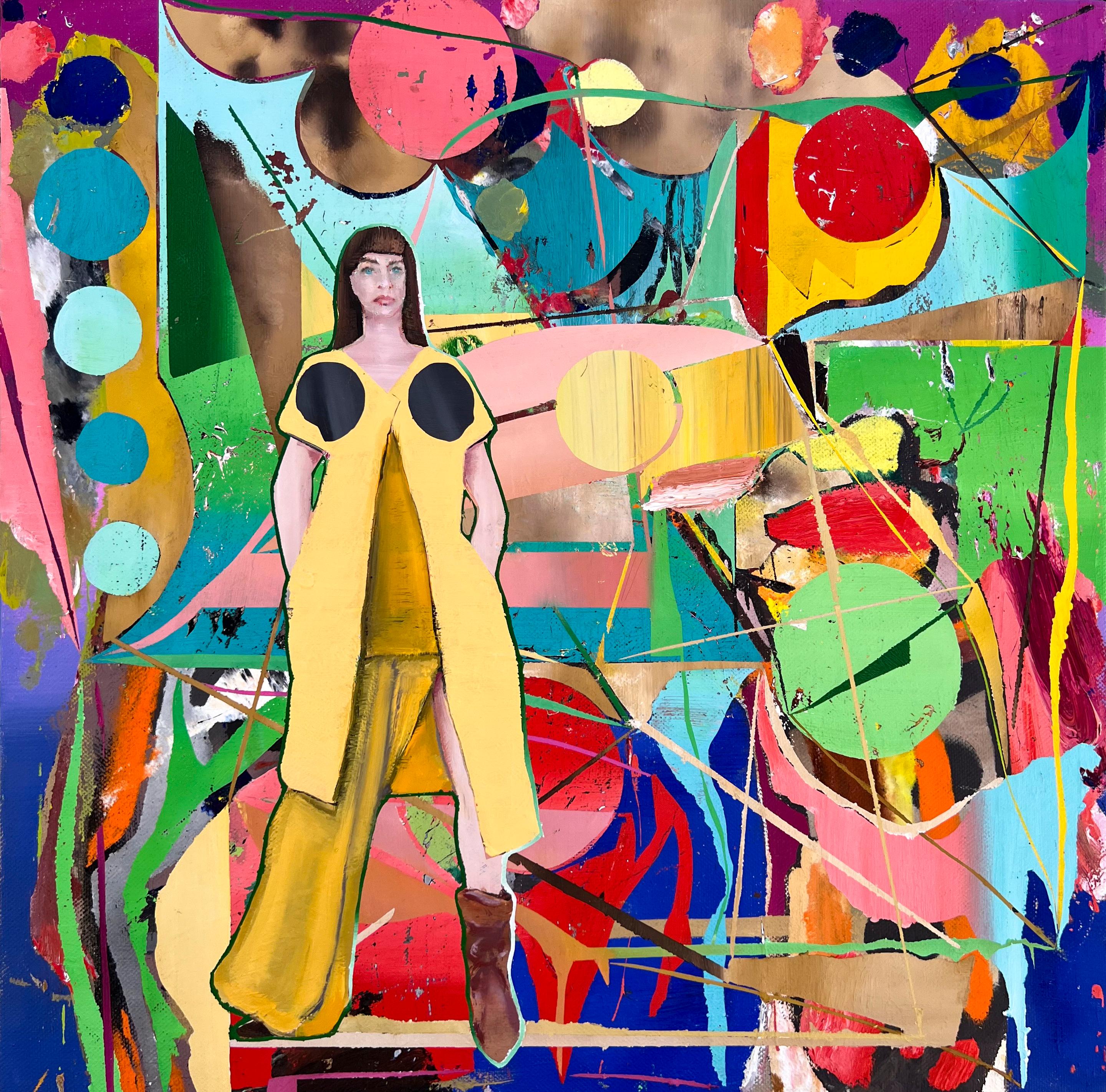 Justin Price Abstract Painting - Wearing Rick Owens in West Hollywood