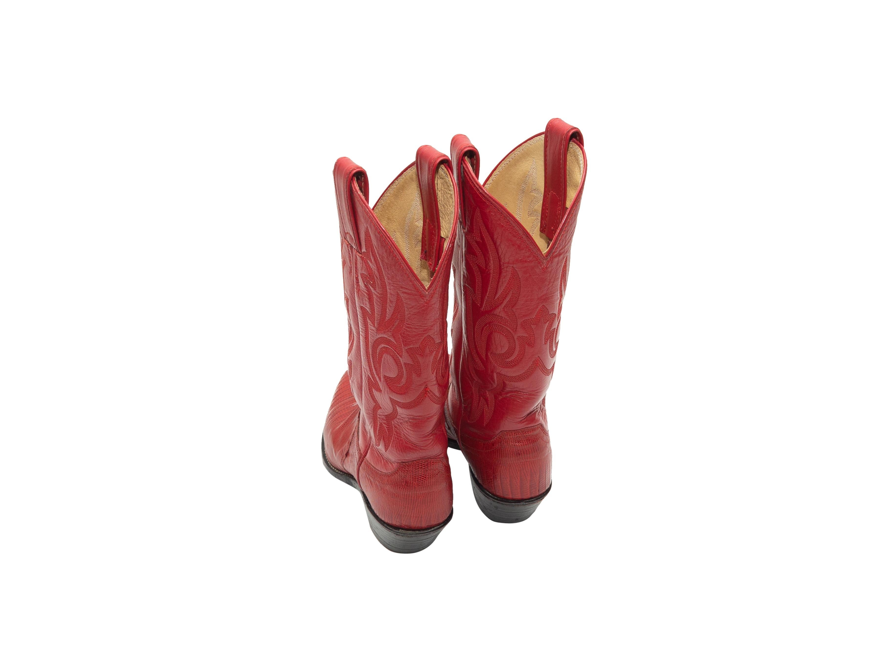justin red cowboy boots