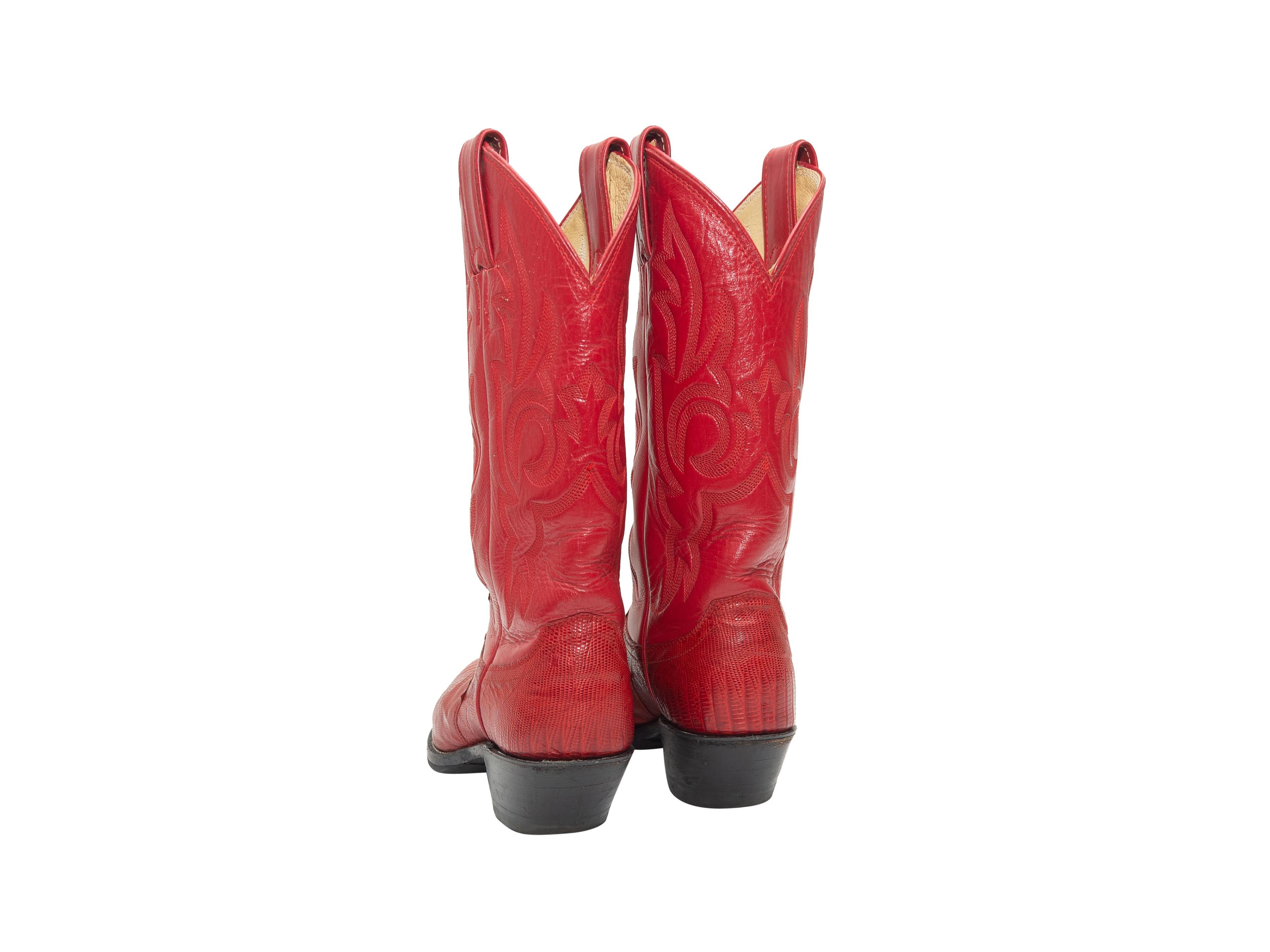 red justin boots