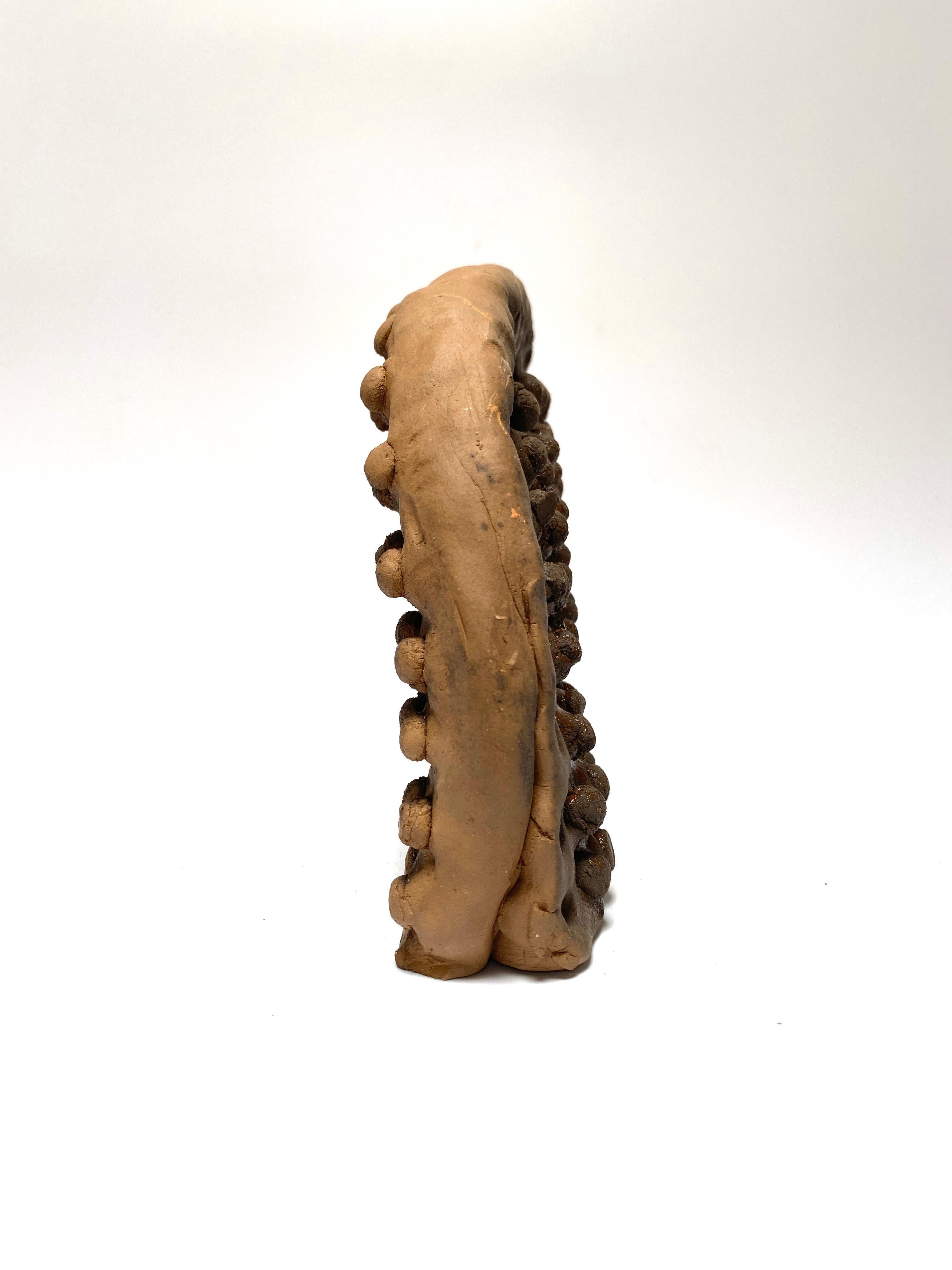 Justin Siegel, Untitled (Brown), Ceramic, 2021 - Abstract Sculpture by Justin Siegel 