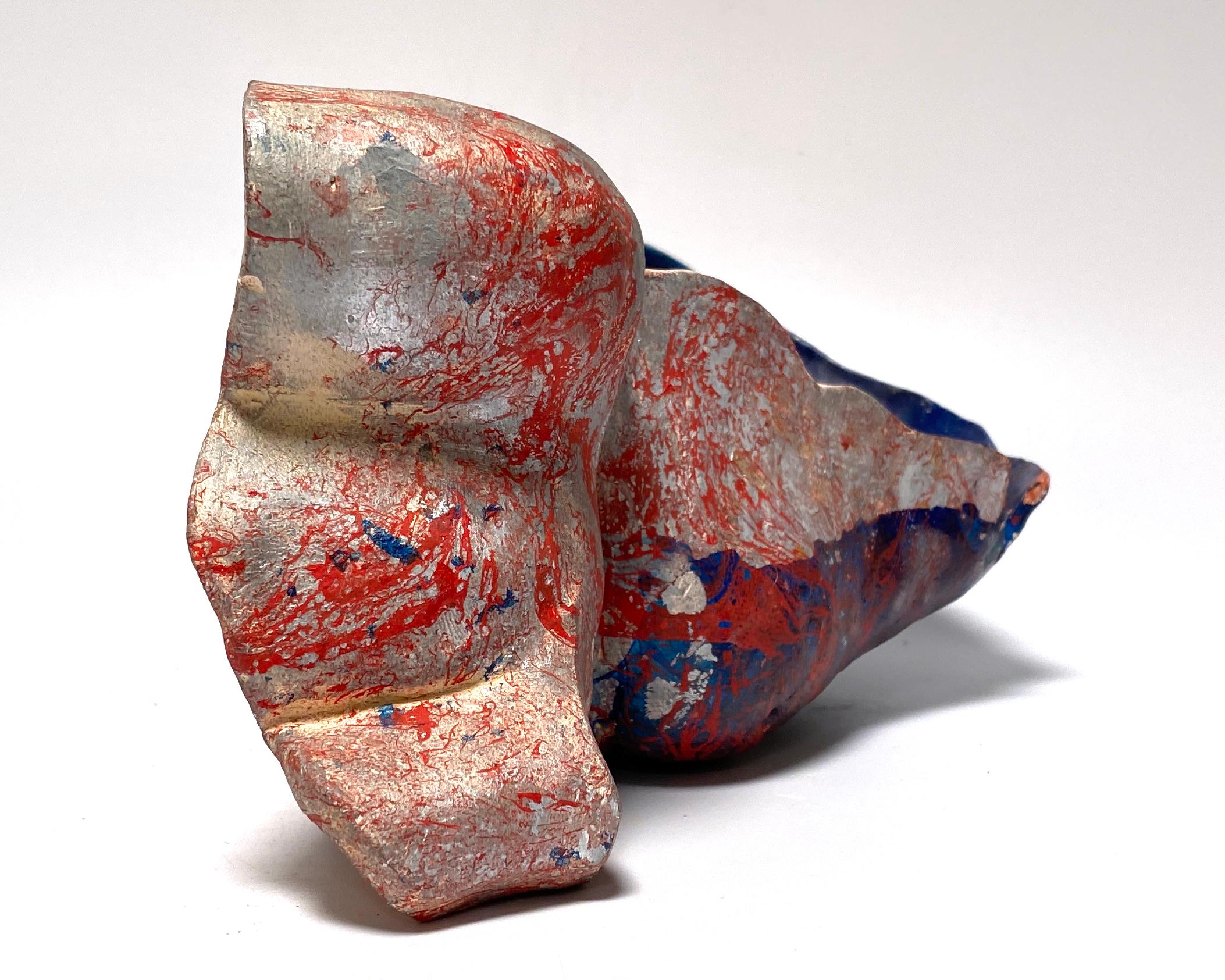 Justin Siegel, Sans titre (argent, rouge et bleu), Céramique, 2021 en vente 2