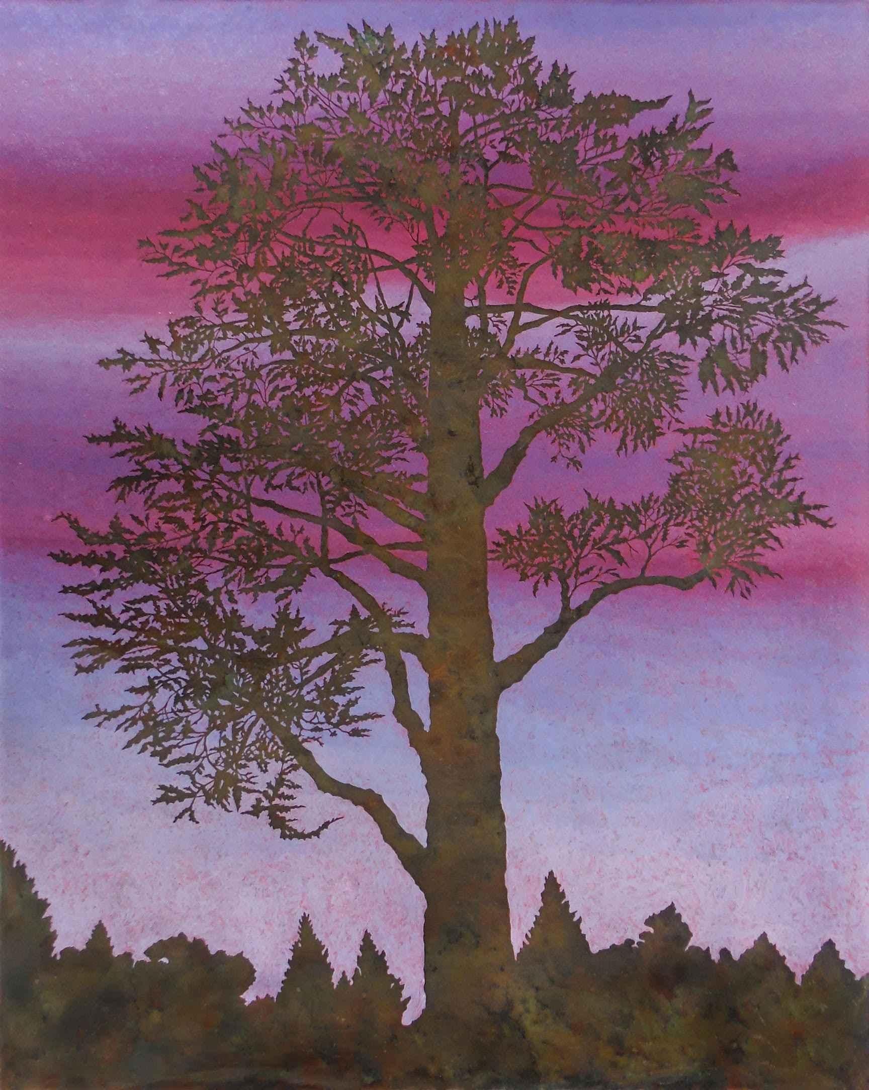 Justin Teisl Landscape Painting - Untitled (Tree Painting #2)