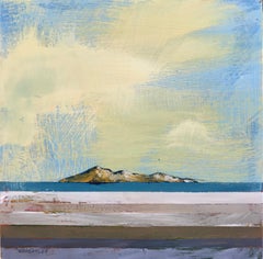 "Great Salt Lake Series: Feb 24", Acrylic Painting