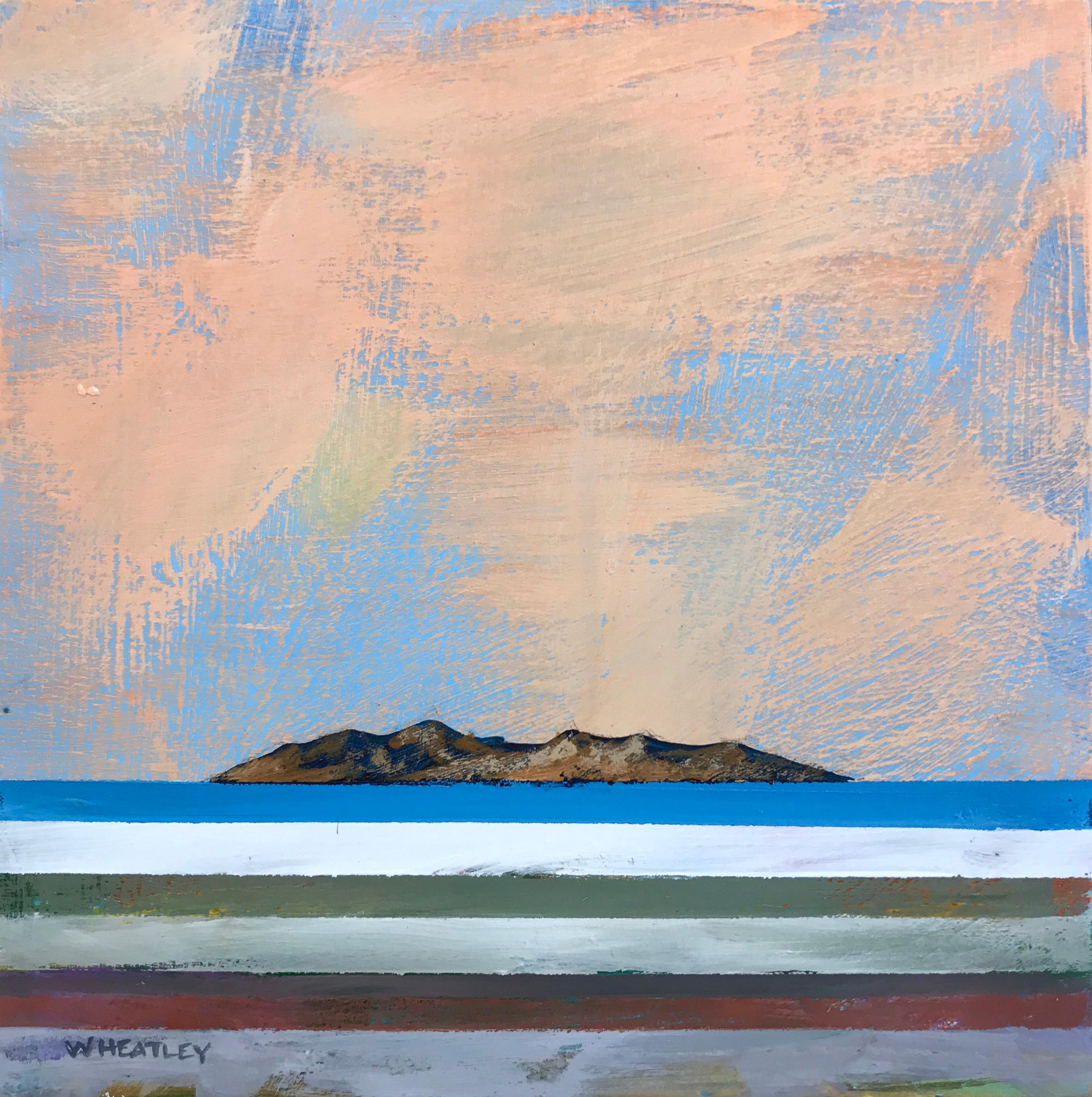 Justin Wheatley Landscape Painting - "Great Salt Lake Series: June 3", Acrylic Painting