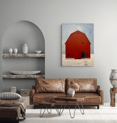 "Midwinter" - Contemporary Acrylic Barn Painting on Canvas