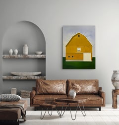"Monument" - Contemporary Acrylic Barn Painting on Canvas