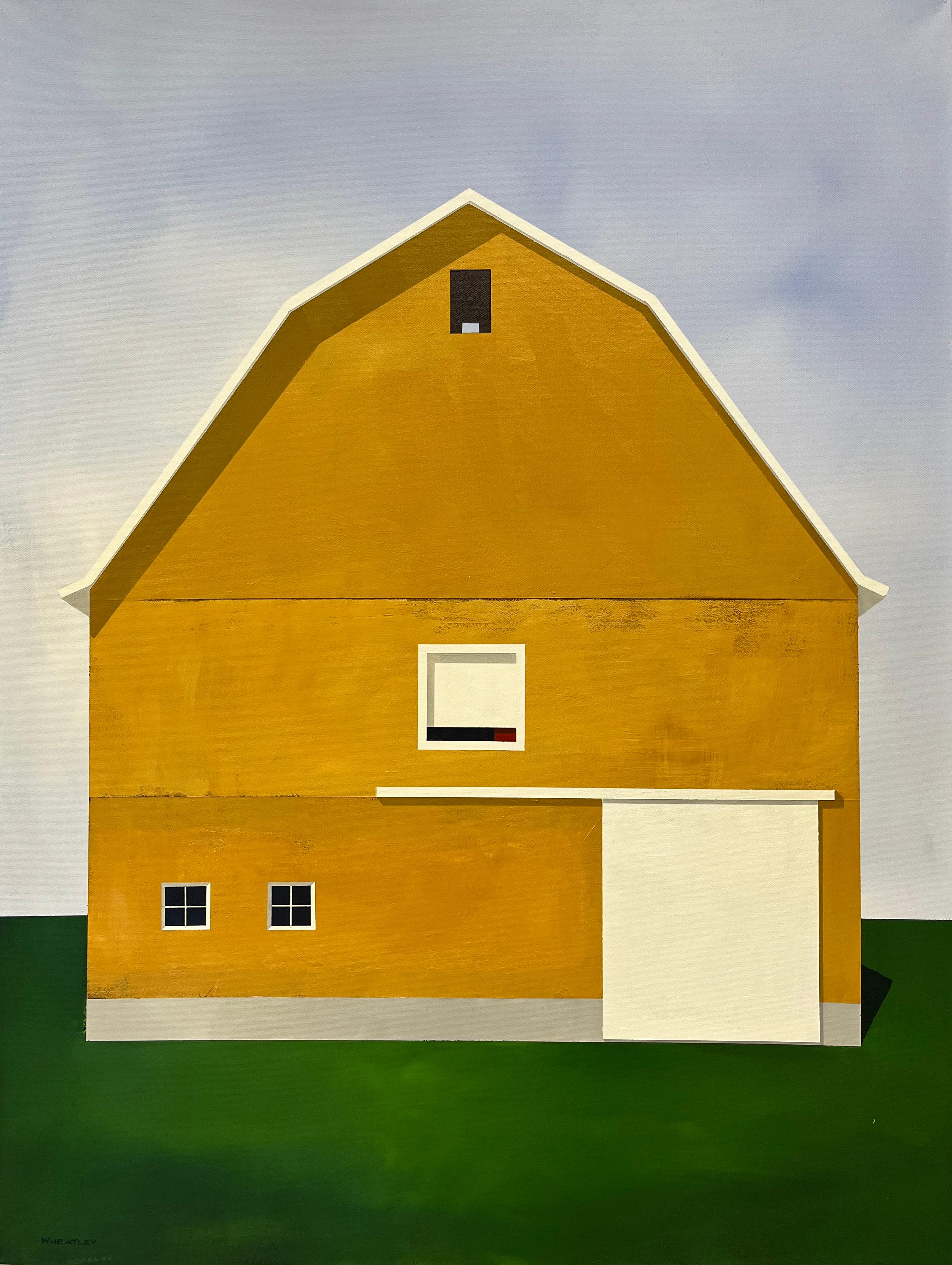 "Monument" - Contemporary Acrylic Barn Painting on Canvas
