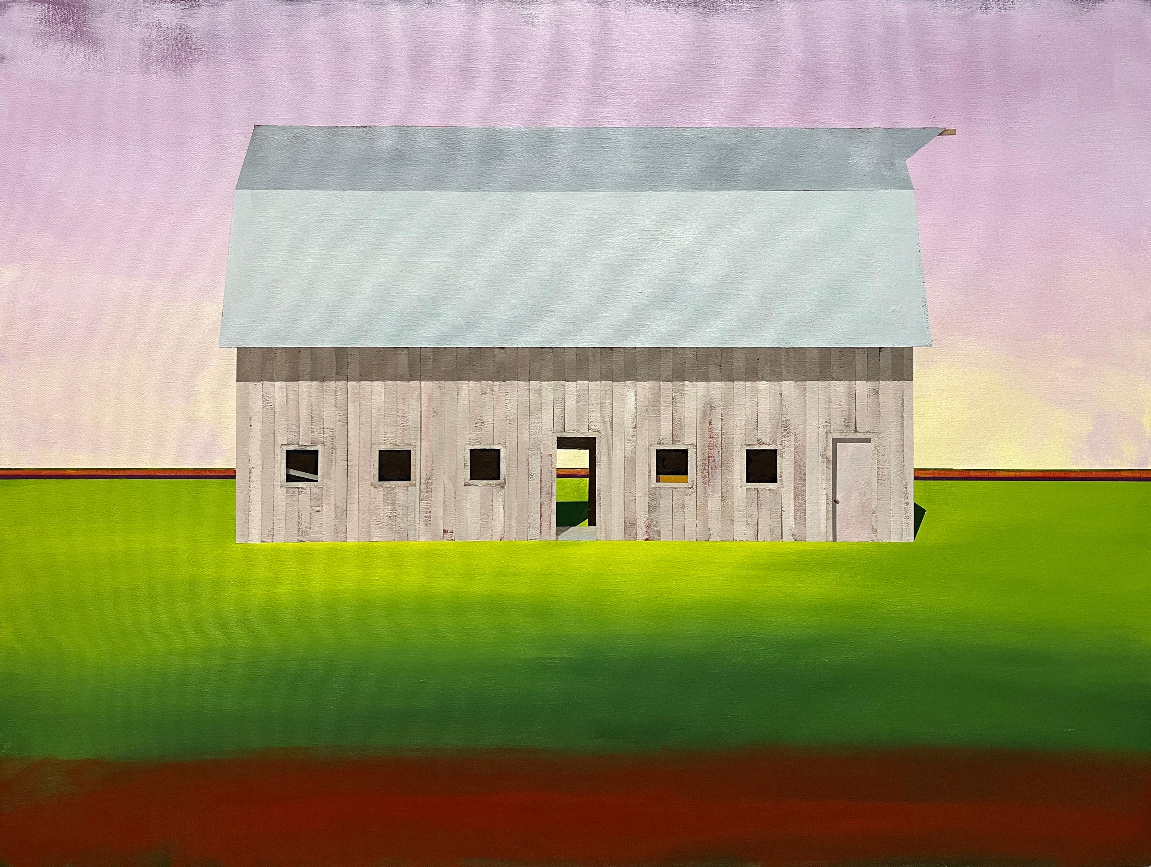 "Northern Breeze" (2025), Original Zeitgenössische Scheune, Ölgemälde auf Leinwand