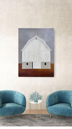 "So Many Stories to Tell" - Contemporary Acrylic Barn Painting on Canvas