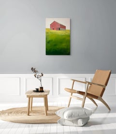 "Summit County Barn" - Contemporary Acrylic Barn Painting on Canvas