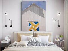 "Sunrise" - Contemporary Acrylic Barn Painting on Canvas